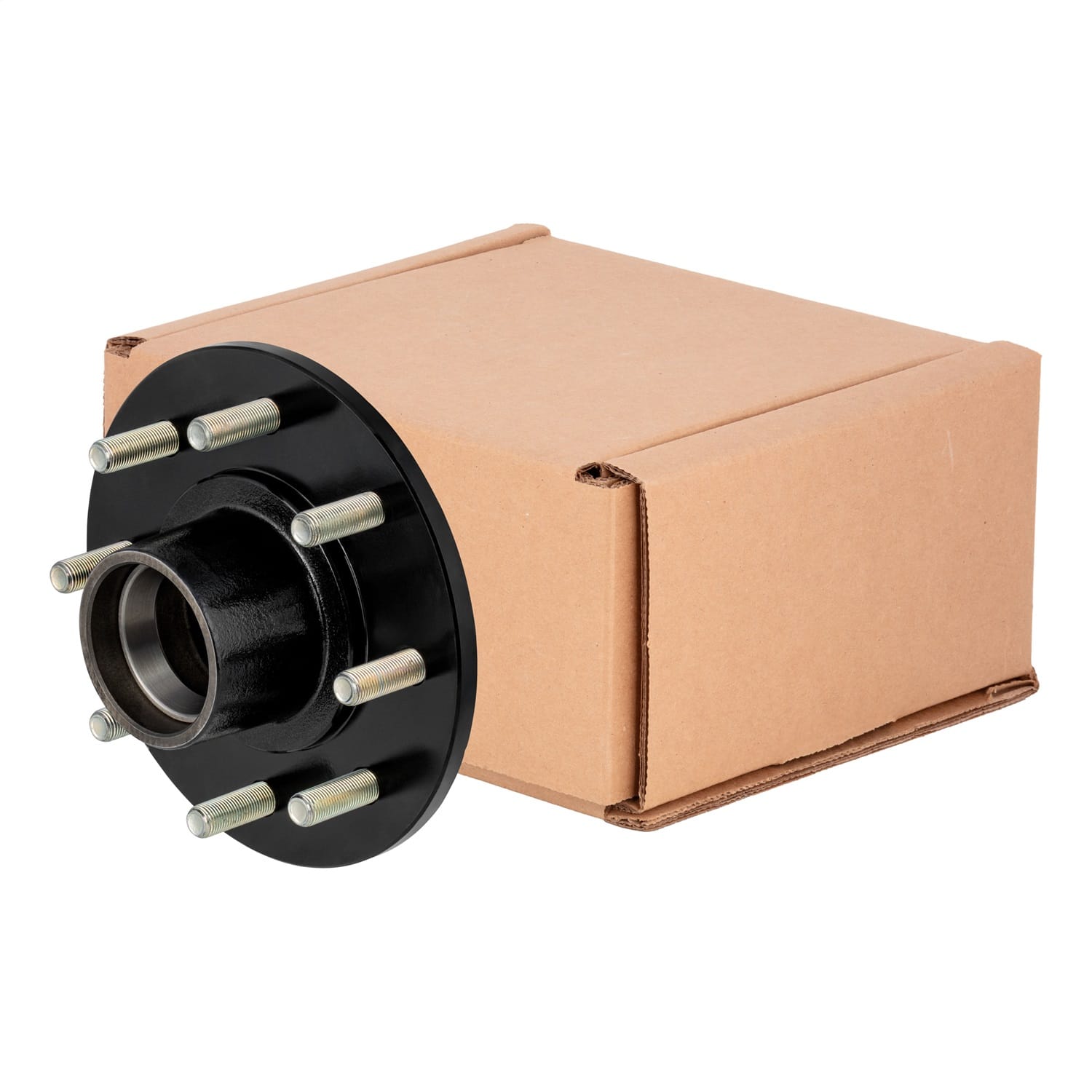 Idler Hub with Races/Wheel Studs; 7;000-lb. Axles; 8 on 6-1/2in. Bolt Pattern