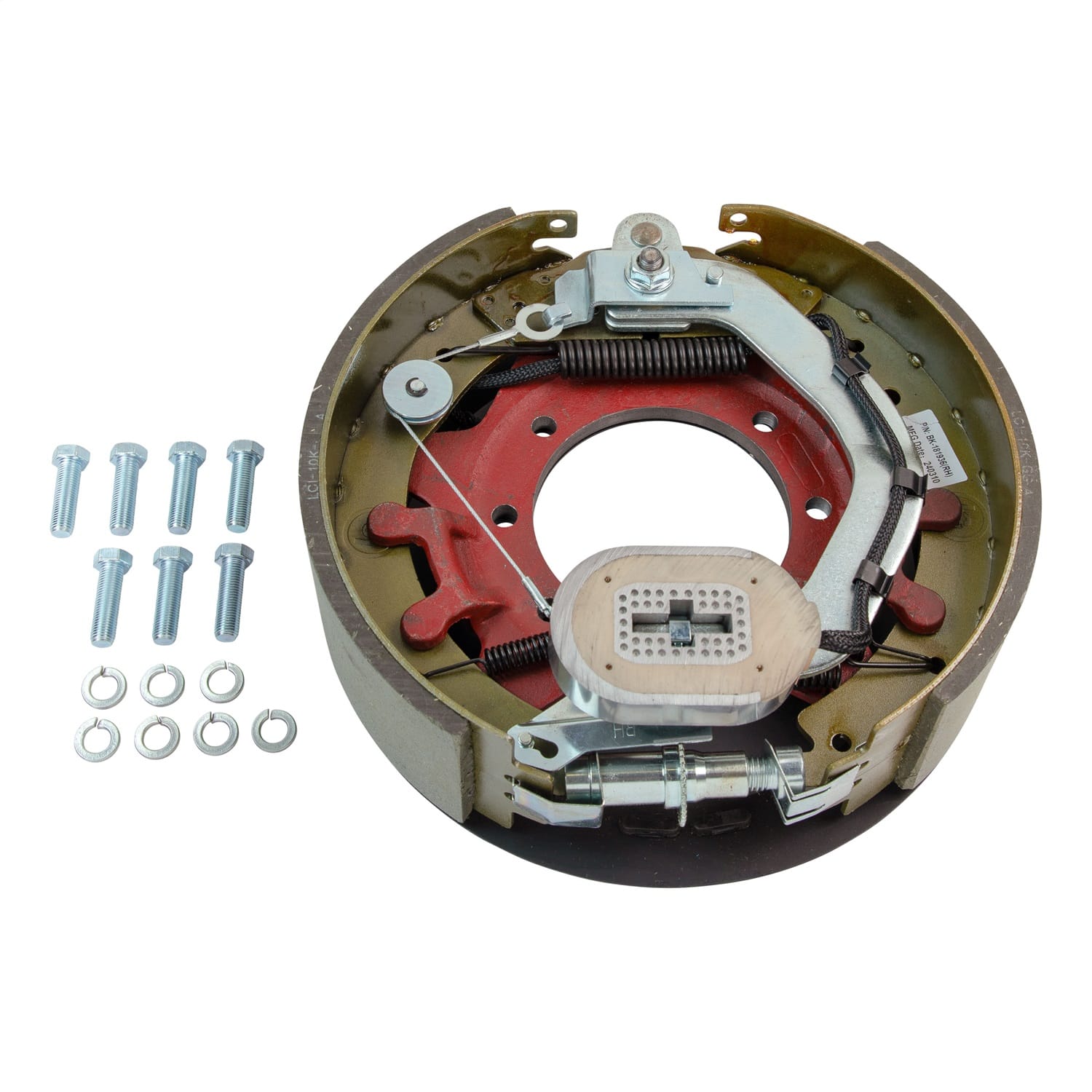 Forward Self-Adjusting Trailer Brake Assembly; 12-1/4in. x 3-3/8in.; 7 Bolt; Rig