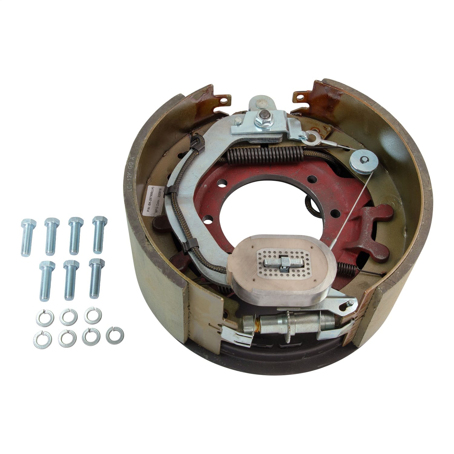 Forward Self-Adjusting Trailer Brake; 12-1/4in. x 5in.; Passenger Side
