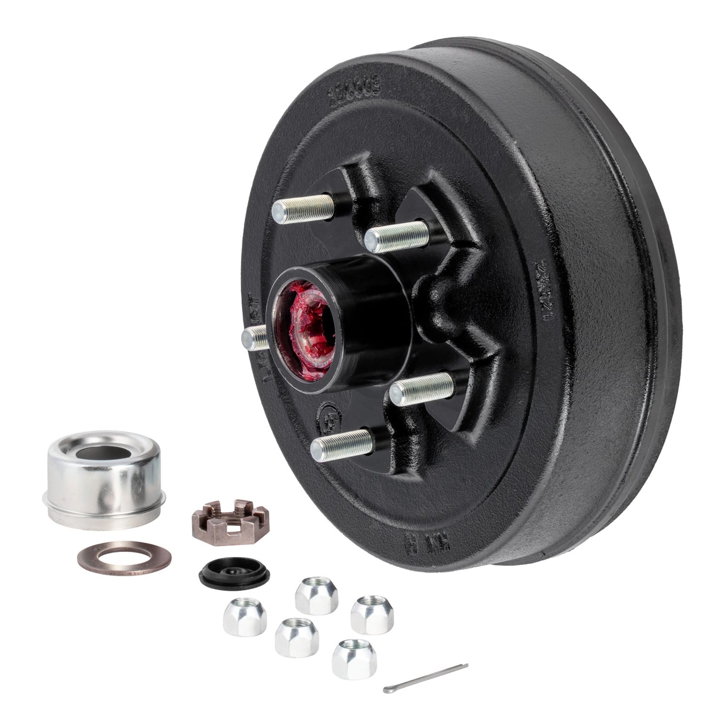 10in. Brake Hub Complete Kit with Installed Bearings; 3;500-lb. Axles thumbnail 2