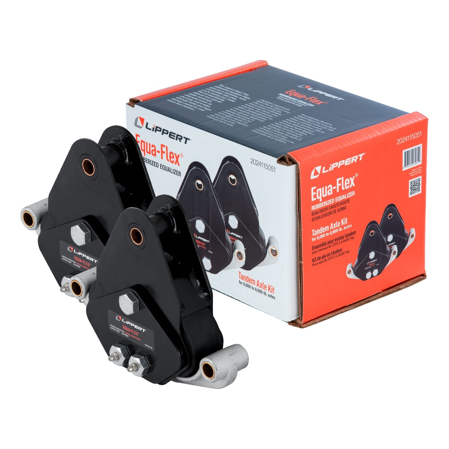 Equa-Flex Rubberized Equalizer Tandem Axle Kit; Heavy-Duty 6;000-8;000-lb. Axles