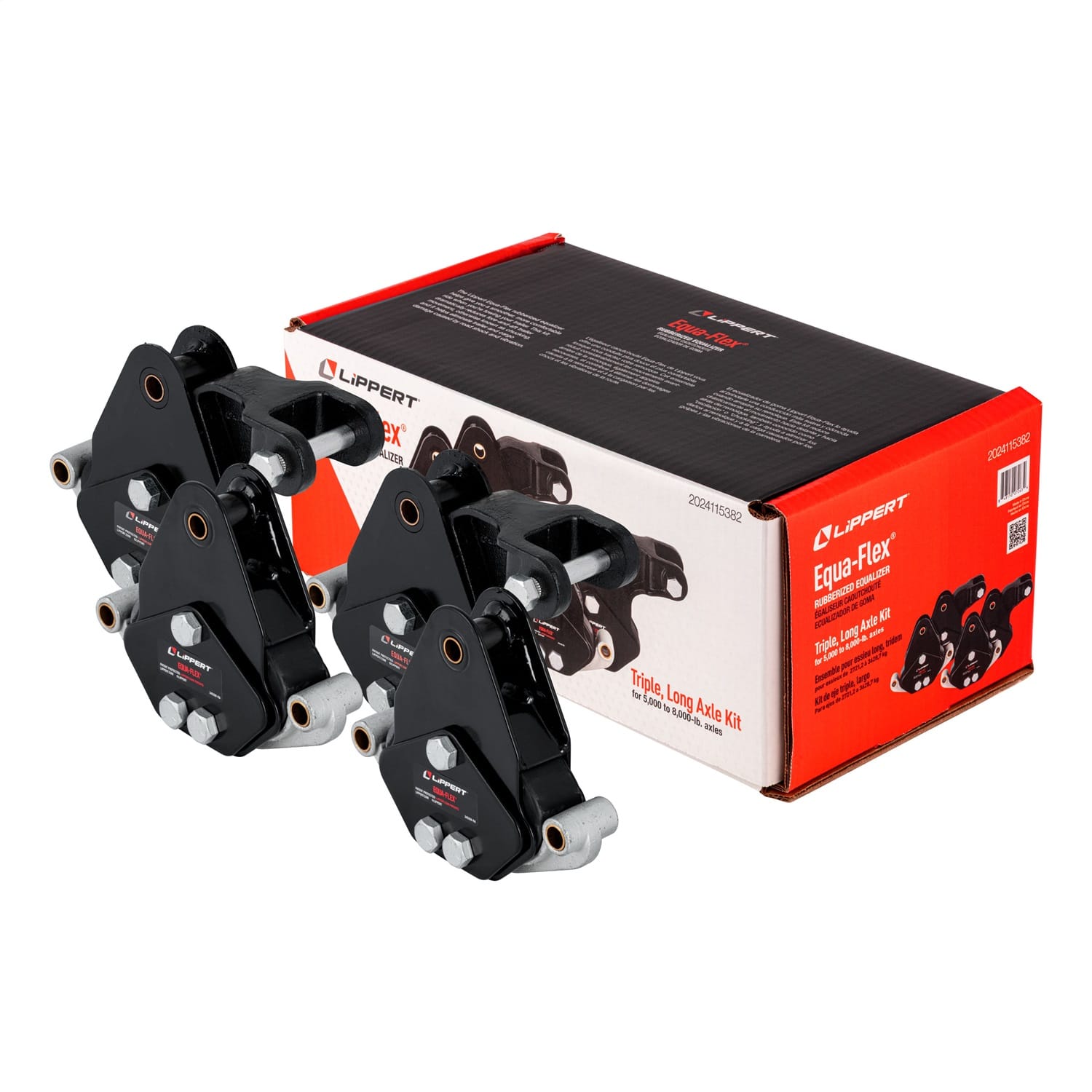 Equa-Flex Rubberized Equalizer Triple Axle Kit; Heavy-Duty 5;000-8;000-lb. Axles