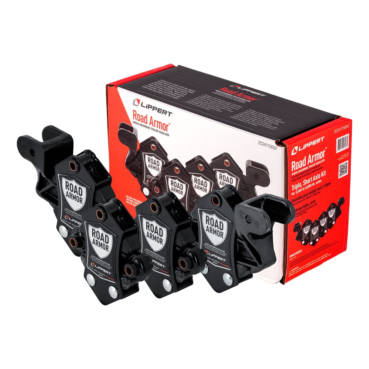 Road Armor Shock-Absorbing Trailer Equalizer Short Triple Axle; 3;500-8;000-lb. thumbnail 2