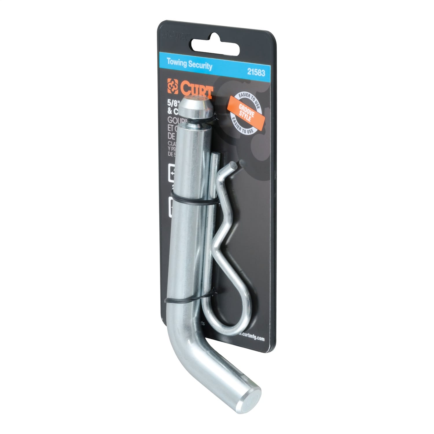 5/8in. Hitch Pin with Groove (2in. or 2-1/2in. Receiver; Zinc; Packaged) thumbnail 2