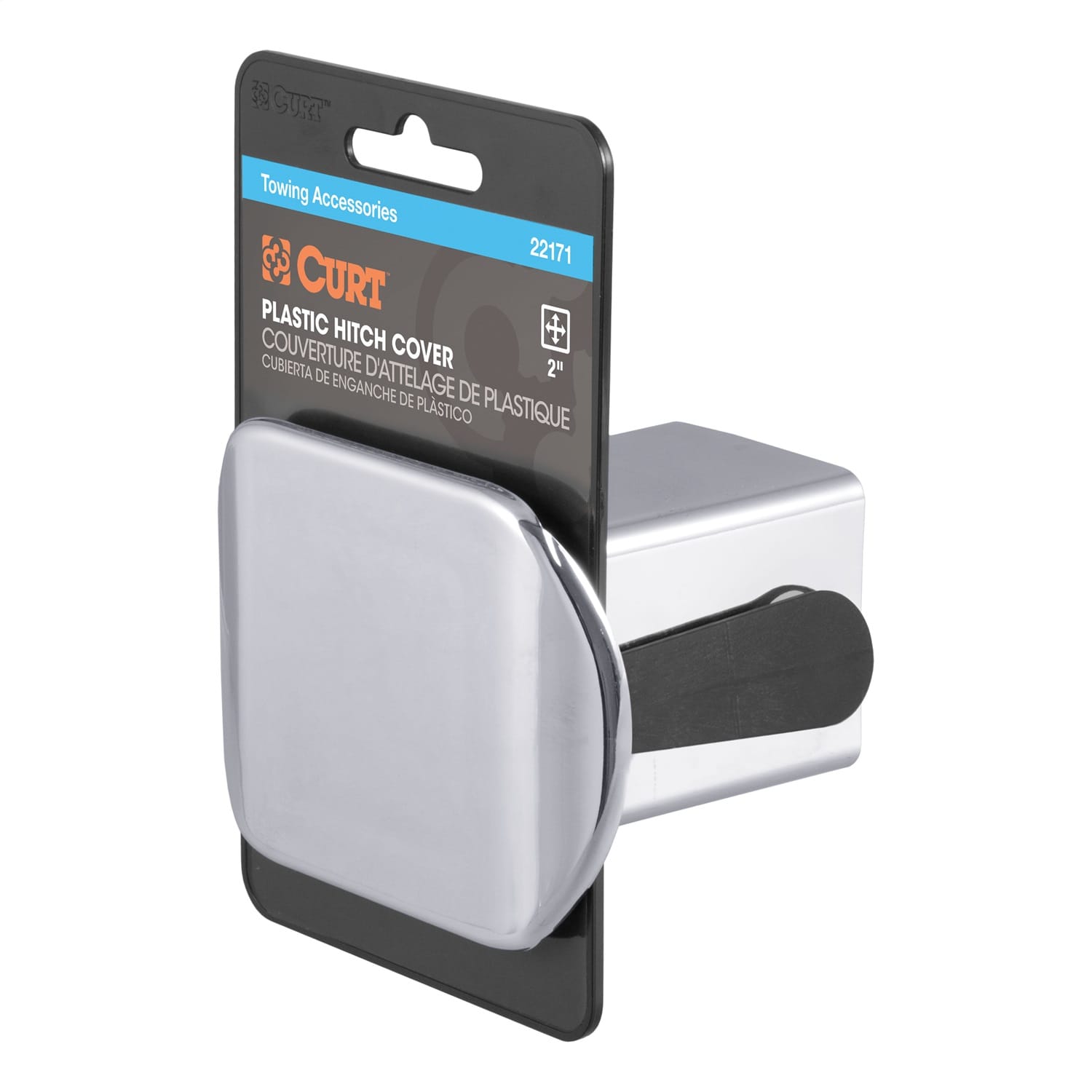 2in. Chrome Plastic Hitch Tube Cover (Packaged) thumbnail 2
