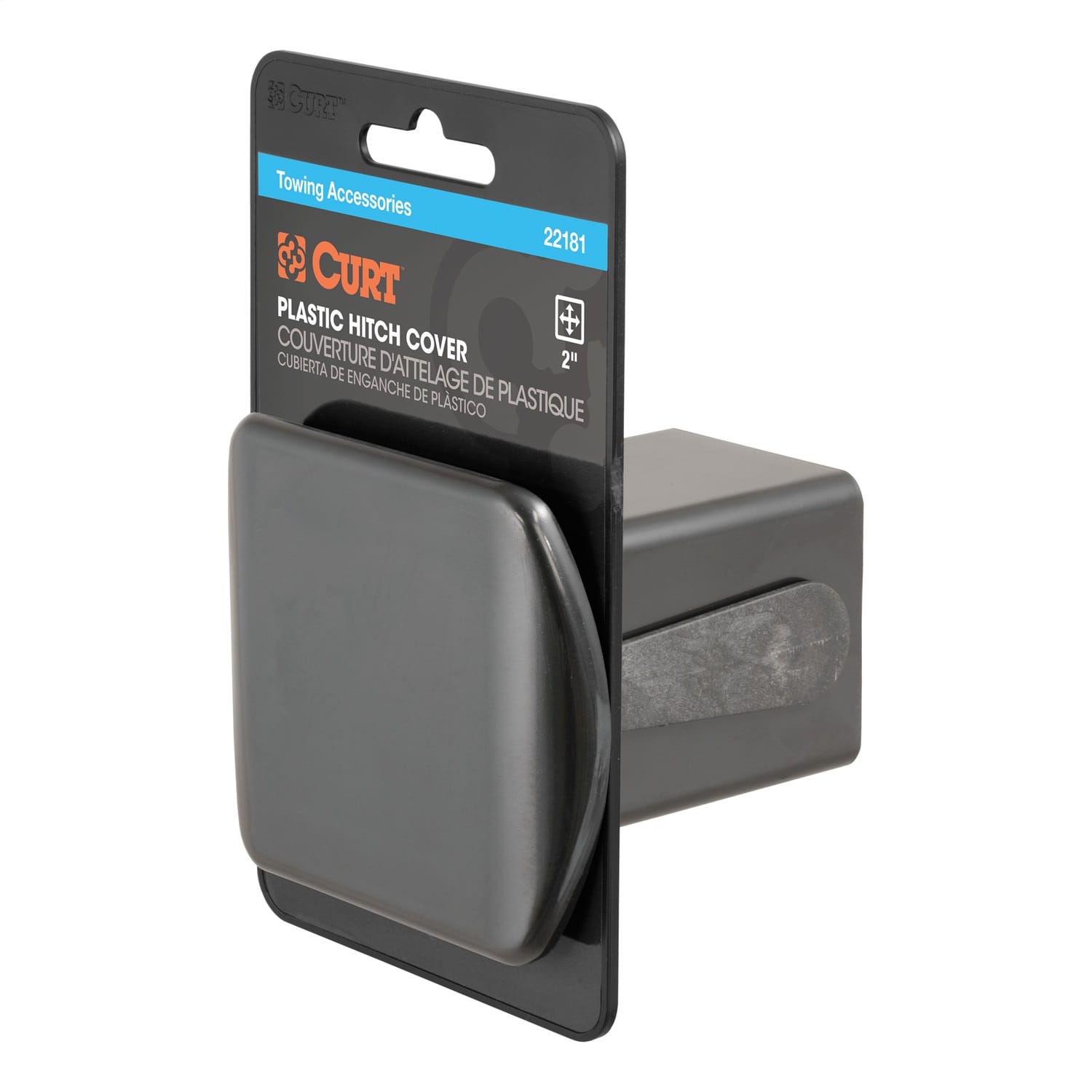 2in. Black Plastic Hitch Tube Cover (Packaged) thumbnail 2