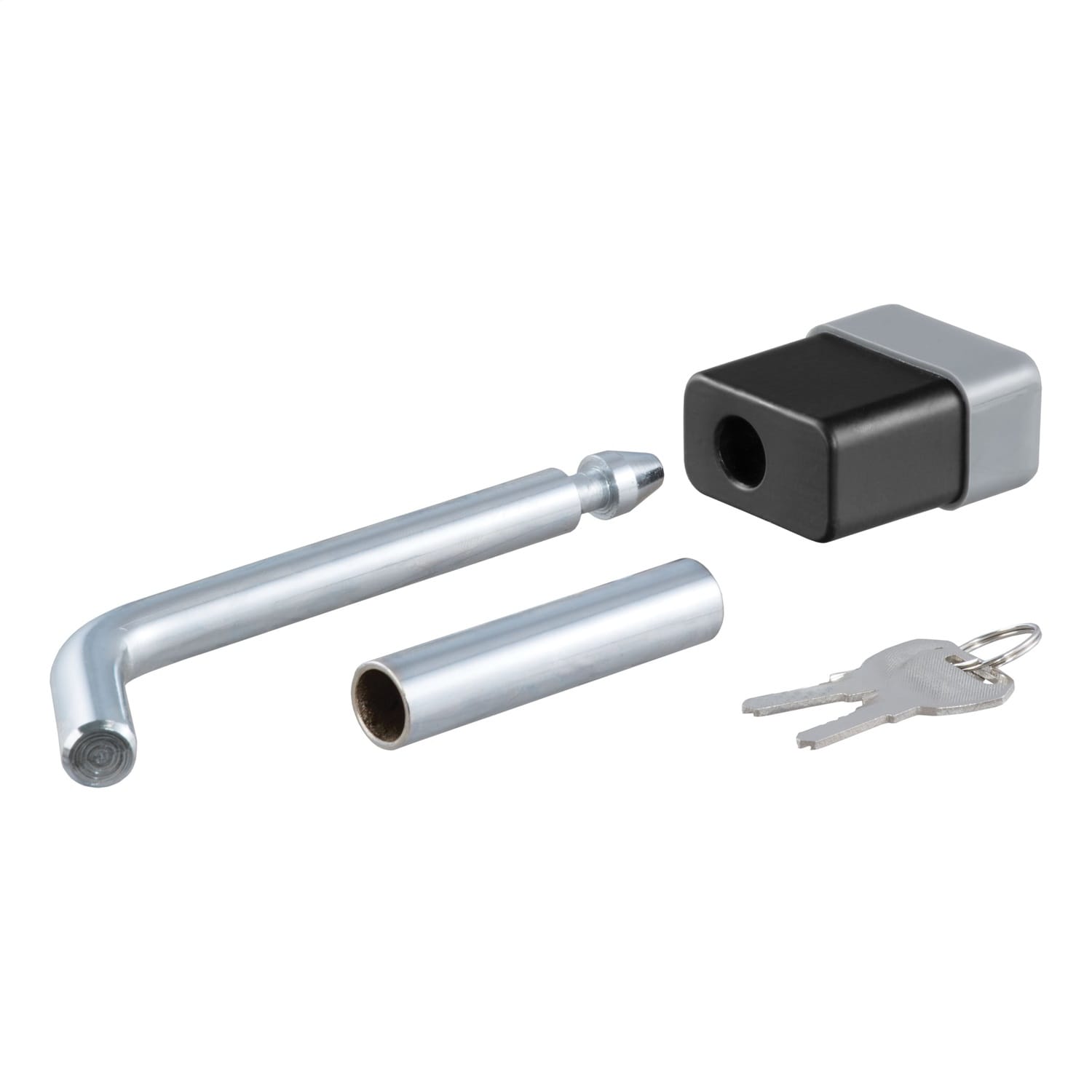 1/2in. Hitch Lock with 5/8in. Adapter (1-1/4in. or 2in. Receiver; Deadbolt; Chro thumbnail 2