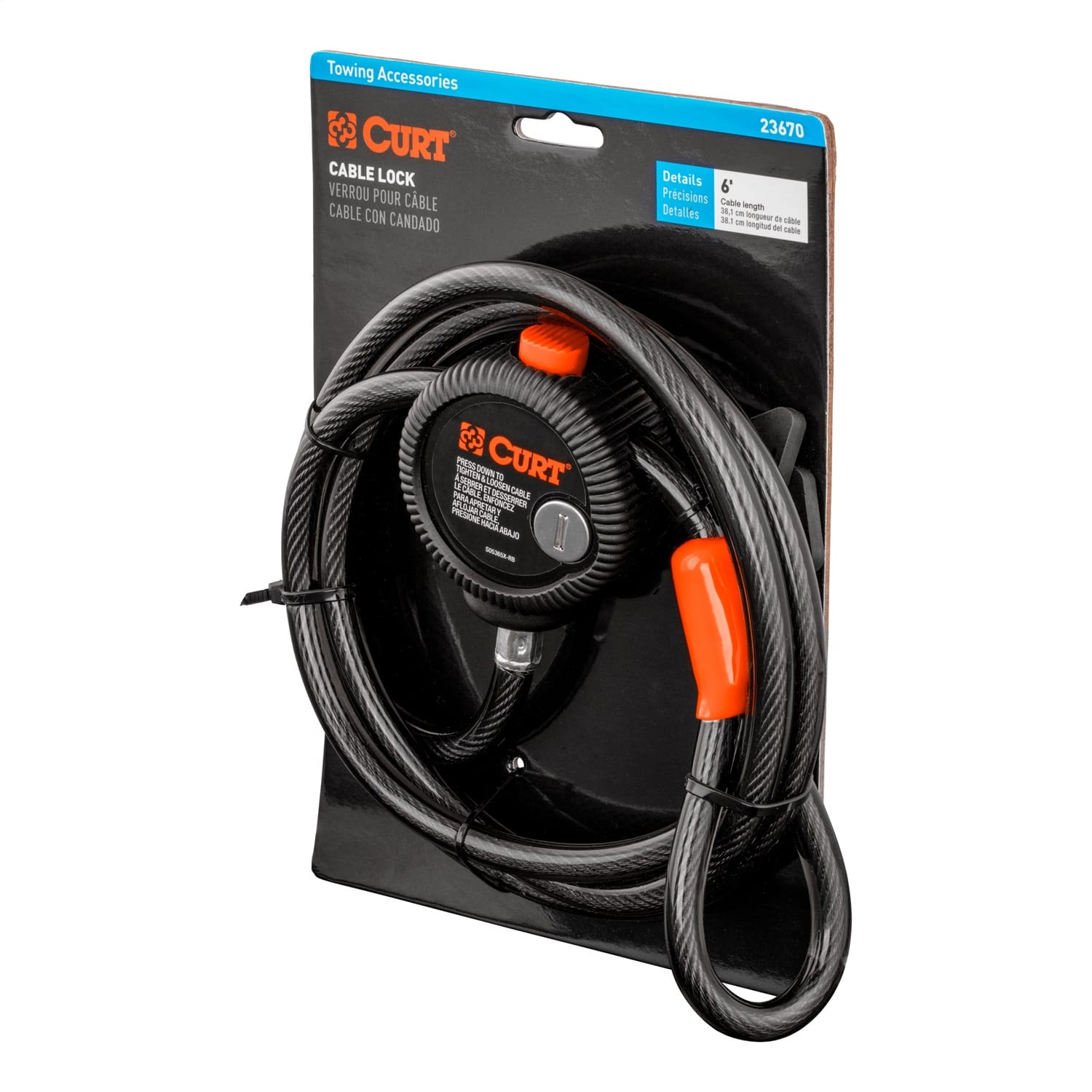 Multi-Use Cable Lock (6ft. x 3/8in. Cable; Vinyl-Coated Braided Steel) thumbnail 2