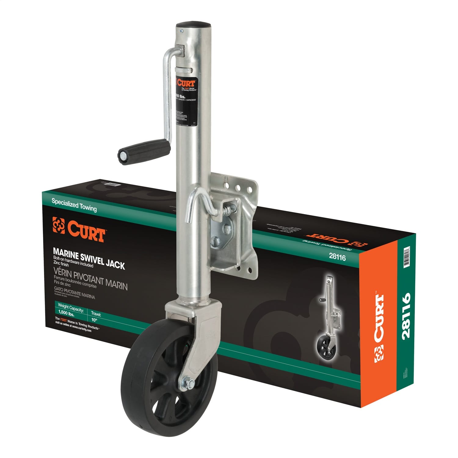 Marine Jack with 8in. Wheel (1;500 lbs; 10in. Travel; Packaged) thumbnail 2
