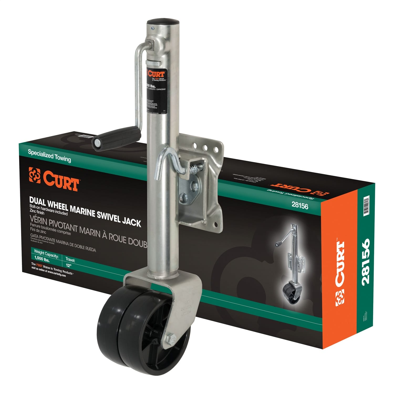 Marine Jack with Dual 6in. Wheels (1;500 lbs; 10in. Travel; Packaged) thumbnail 2