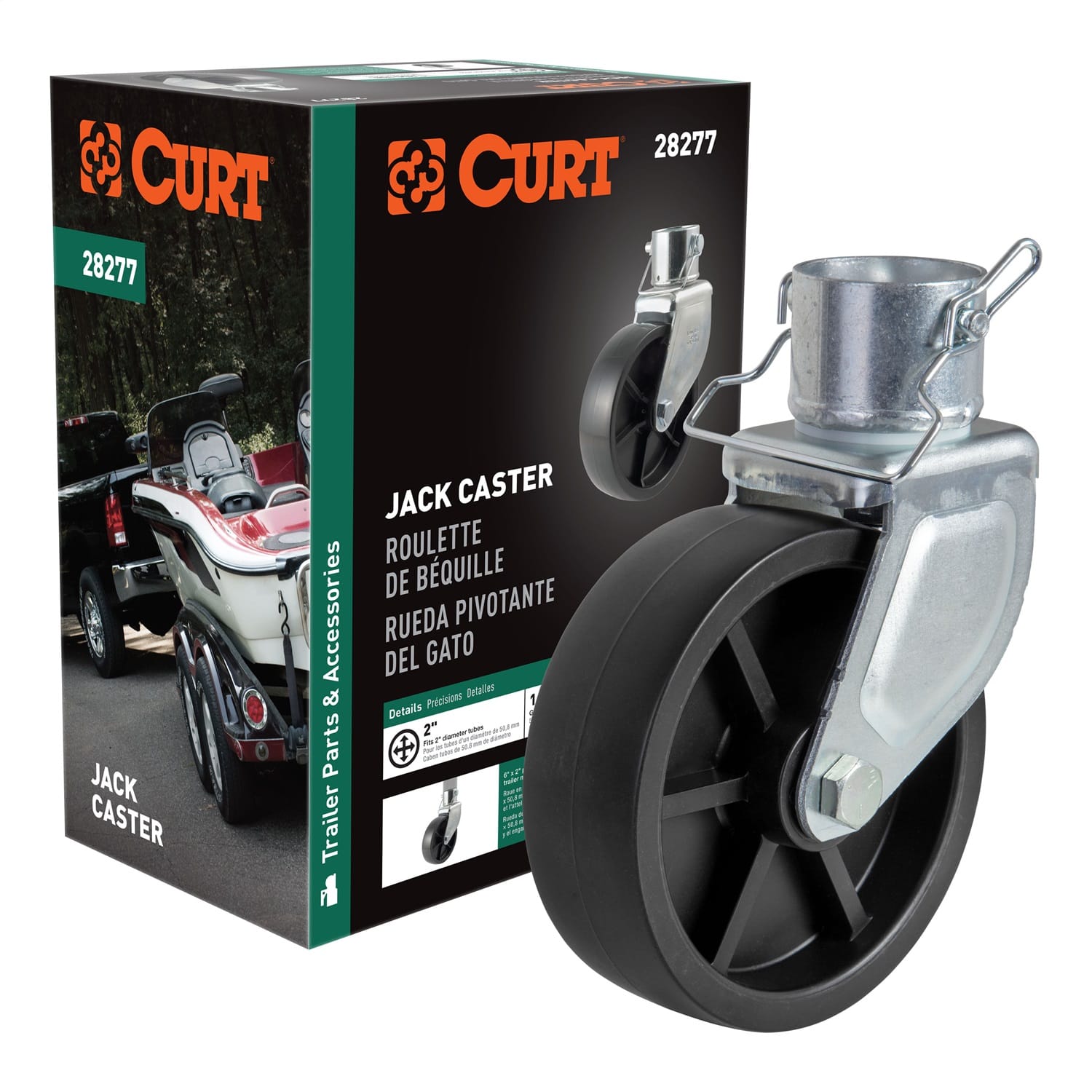 6in. Jack Caster (Fits 2in. Tube; 1;200 lbs; Packaged) thumbnail 2