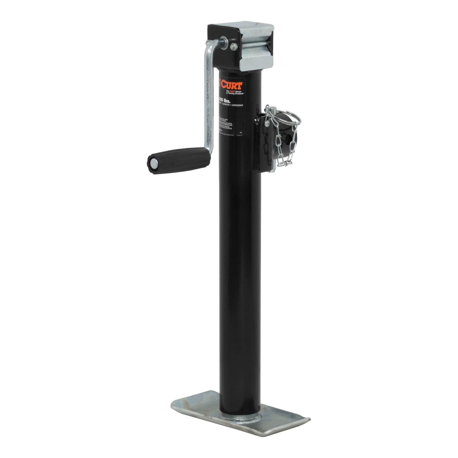Pipe-Mount Swivel Jack with Side Handle (2;000 lbs; 15in. Travel)