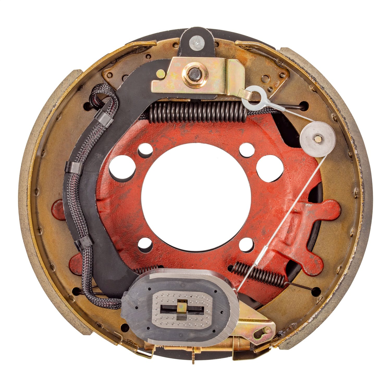 Forward Self-Adjusting Trailer Brake Assembly; 12-1/4in. x 3-3/8in. 4 Bolt; Left