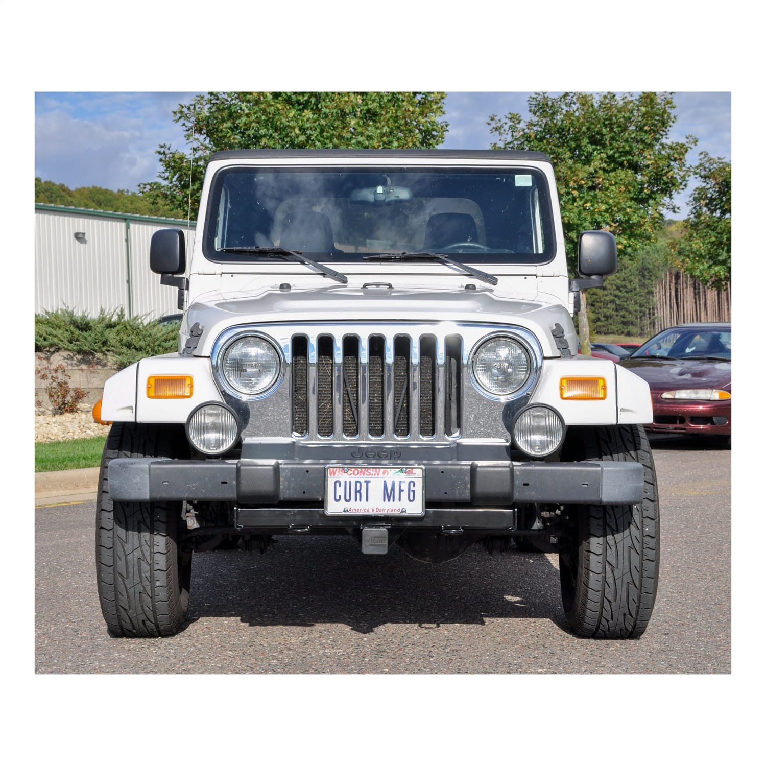 2in. Front Receiver Hitch; Select Jeep Wrangler TJ (Drilling Required) thumbnail 3