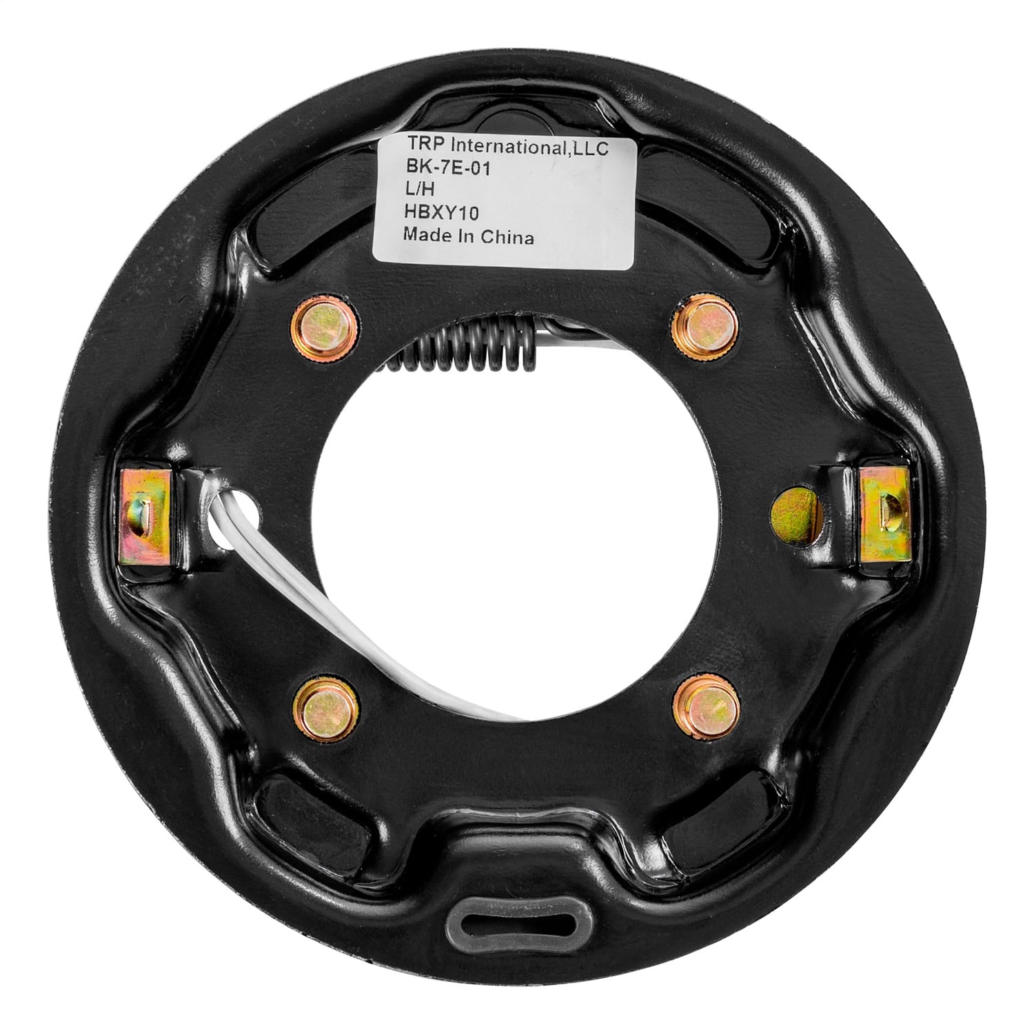 Electric Trailer Brake Assembly; 7in. x 1-1/4in.; 4 Bolt; 2;200-lb. Axles; Left thumbnail 2