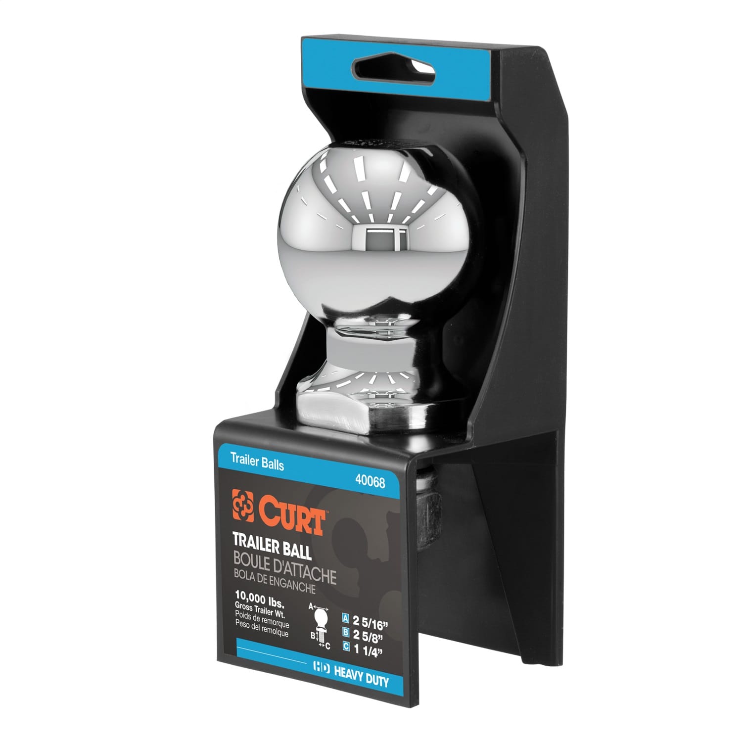 2-5/16in. Trailer Ball (1-1/4in. x 2-5/8in. Shank; 10;000 lbs.; Chrome; Packaged thumbnail 2