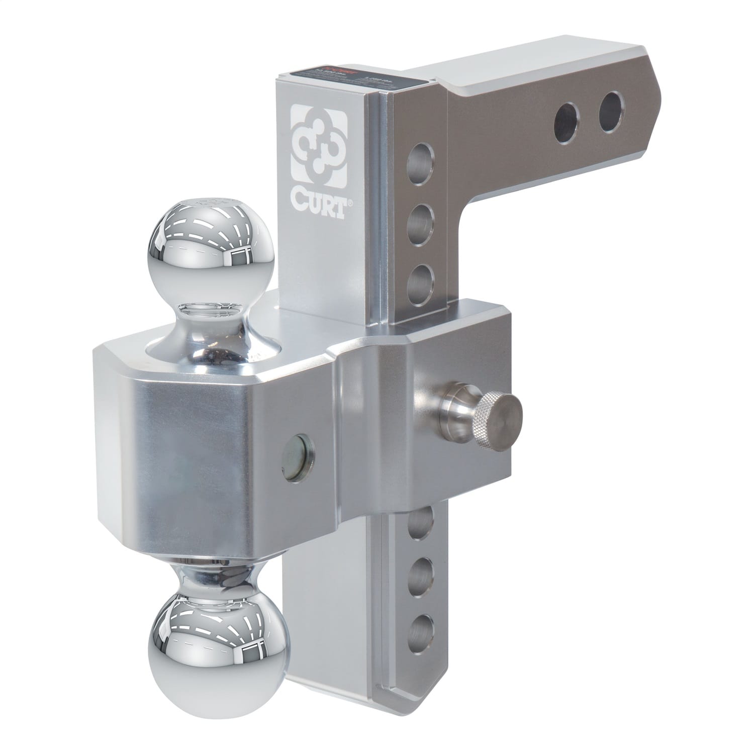 AlumaLite Adjustable Aluminum Hitch with Dual Ball; 7-1/2in. Drop