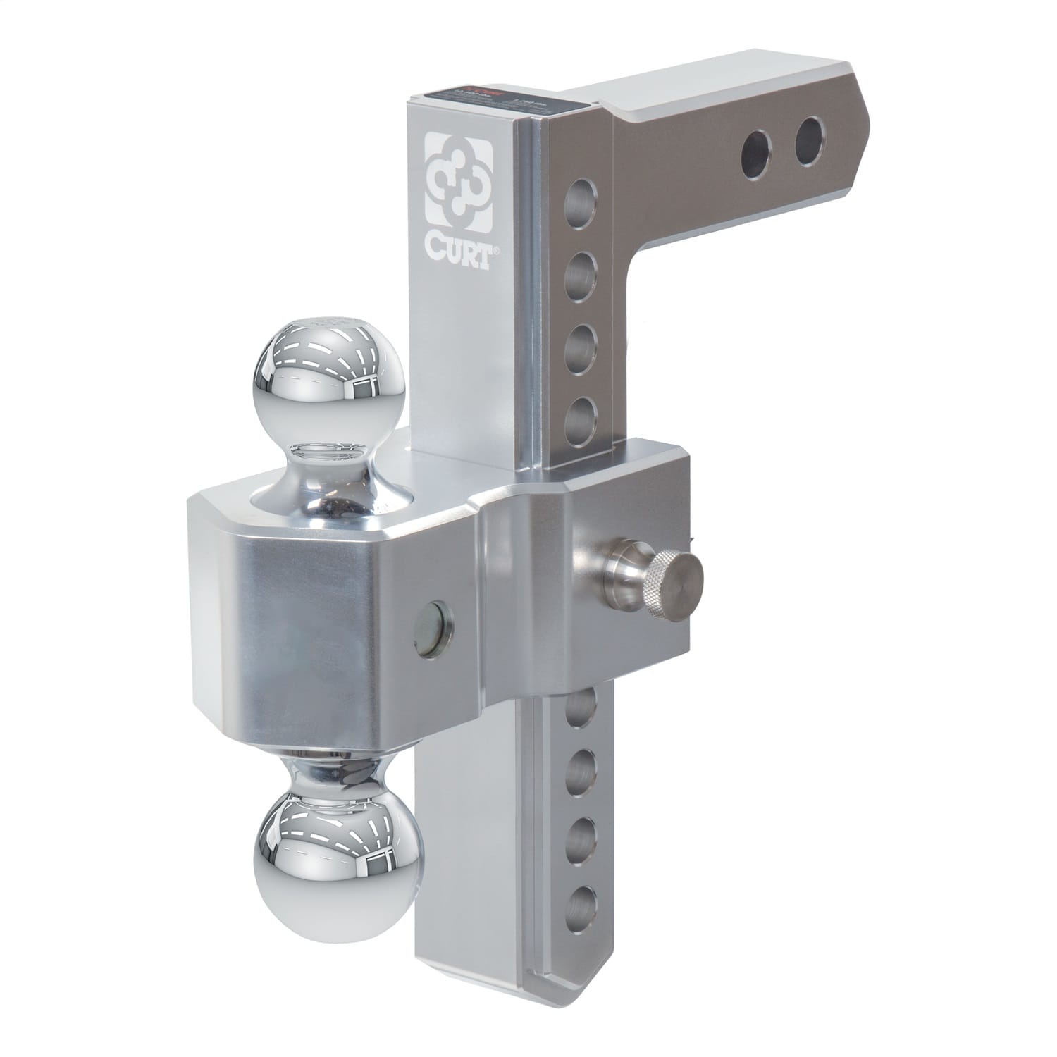 AlumaLite Adjustable Aluminum Hitch with Dual Ball; 9-1/2in. Drop