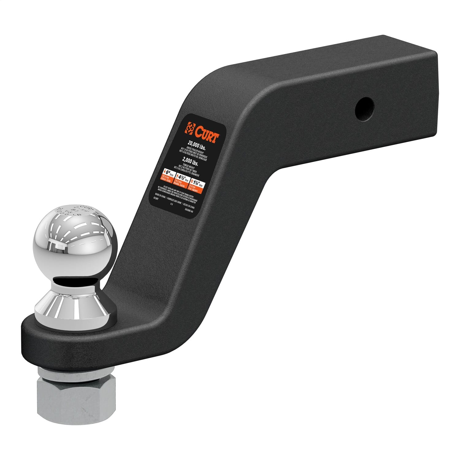 Loaded Forged Ball Mount with 2-5/16in. Ball (2-1/2in. Shank; 20;000 lbs; 6in. D