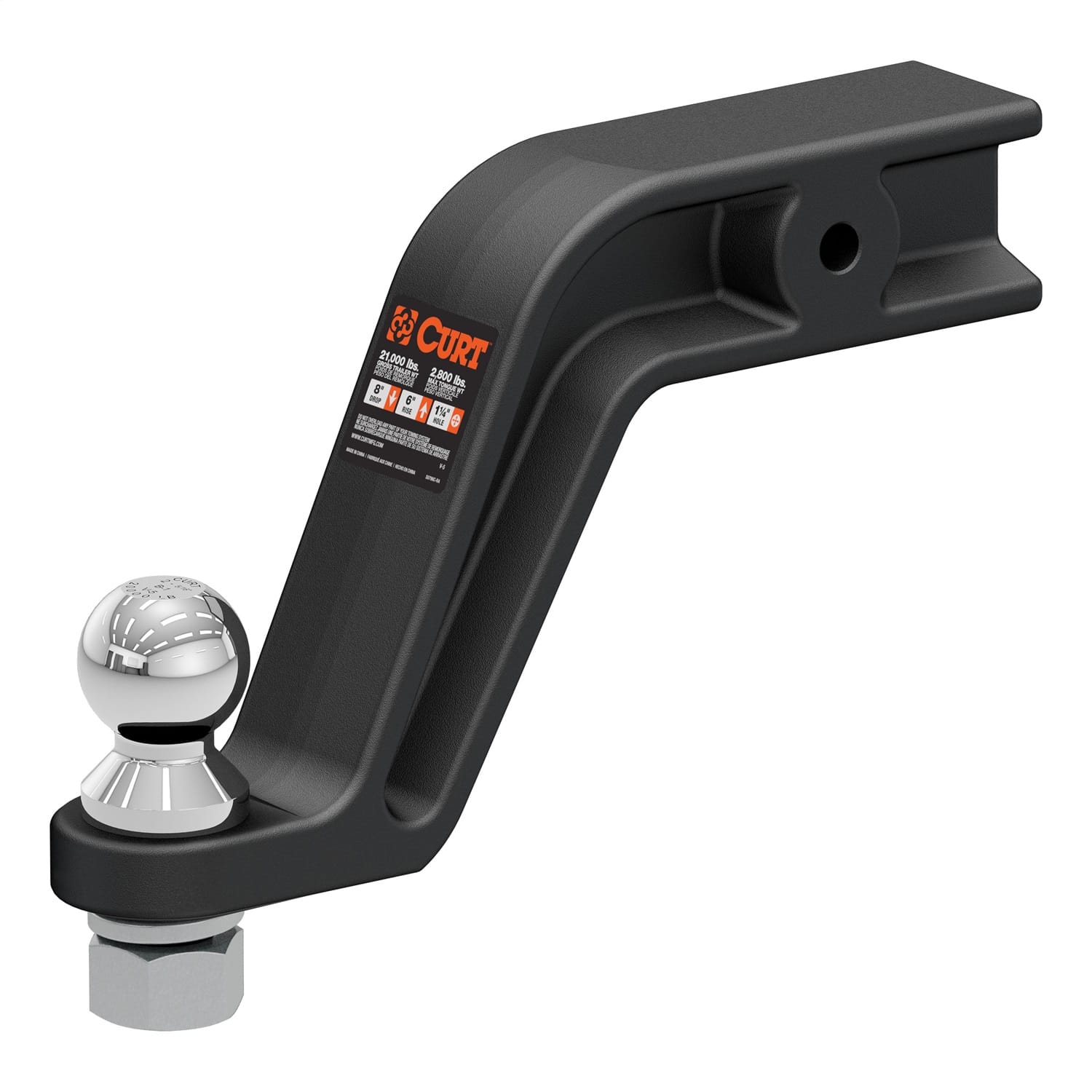 Loaded Forged Ball Mount with 2-5/16in. Ball (3in. Shank; 20;000 lbs; 8in. Drop)