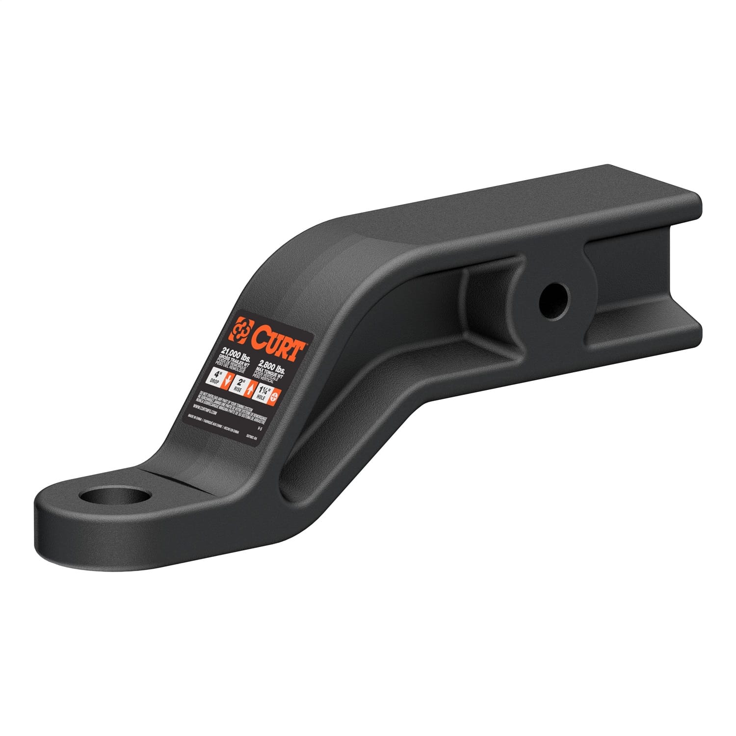 Industrial Duty Forged Ball Mount (3in. Shank; 21;000 lbs.; 4in. Drop; 9in. Long