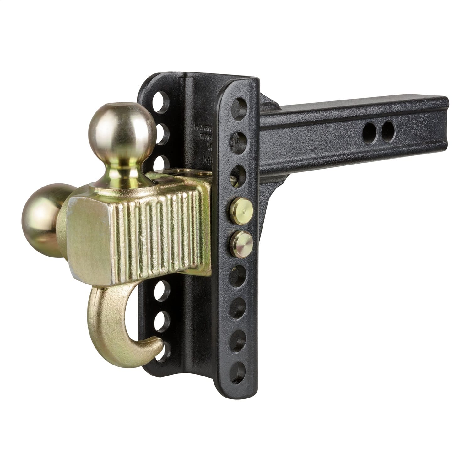 Adjustable Channel Mount with Hook/Step Dual-Ball-2in. Shank; 14K; 6in. Drop