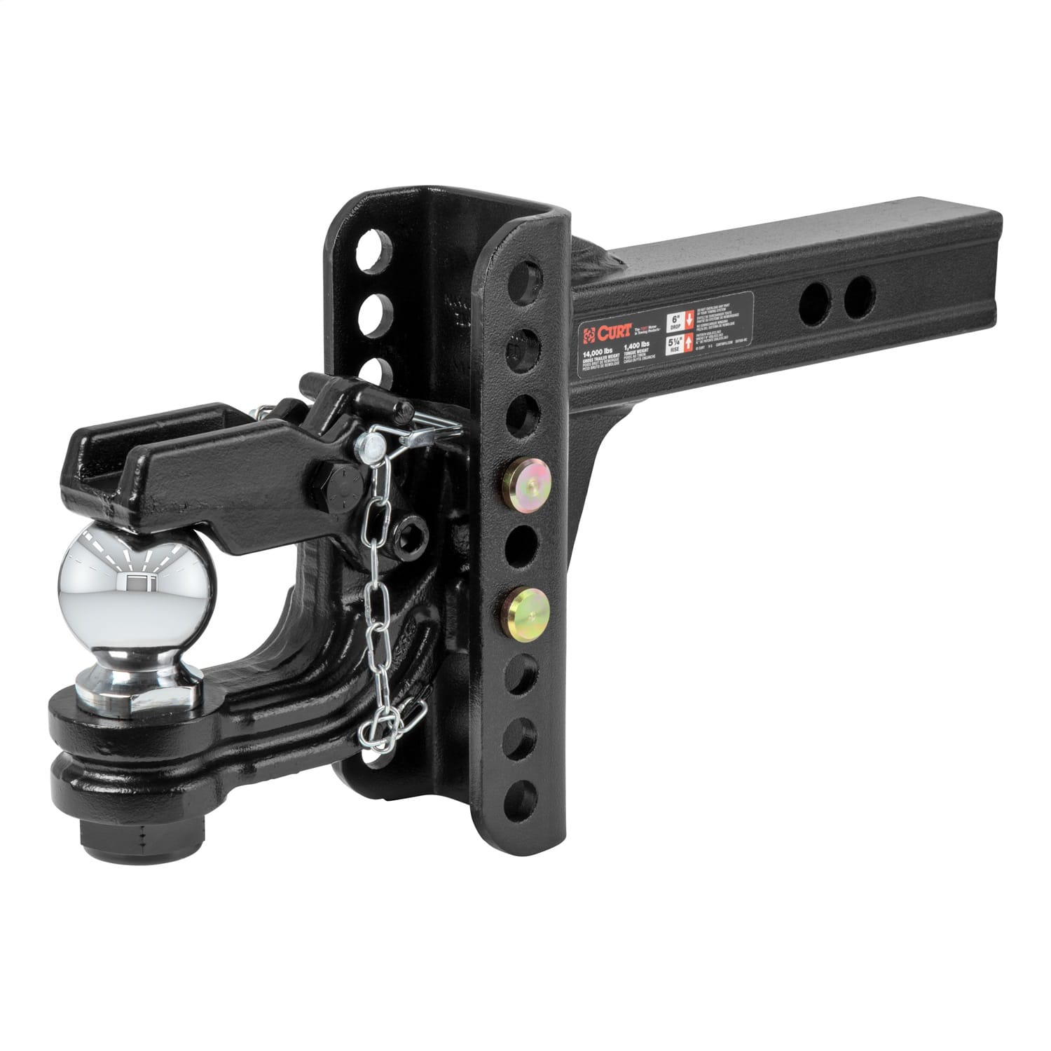 Adjustable Channel Mount with 2-5/16in. Ball/Pintle (2in. Shank; 13;000 lbs.)