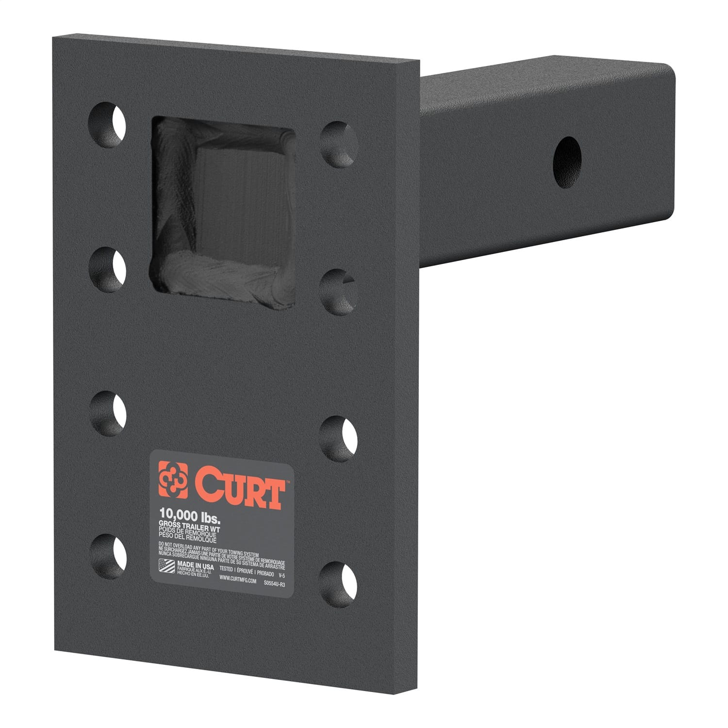 Adjustable Pintle Mount (2in. Shank; 10;000 lbs.; 7in. High; 6in. Long)