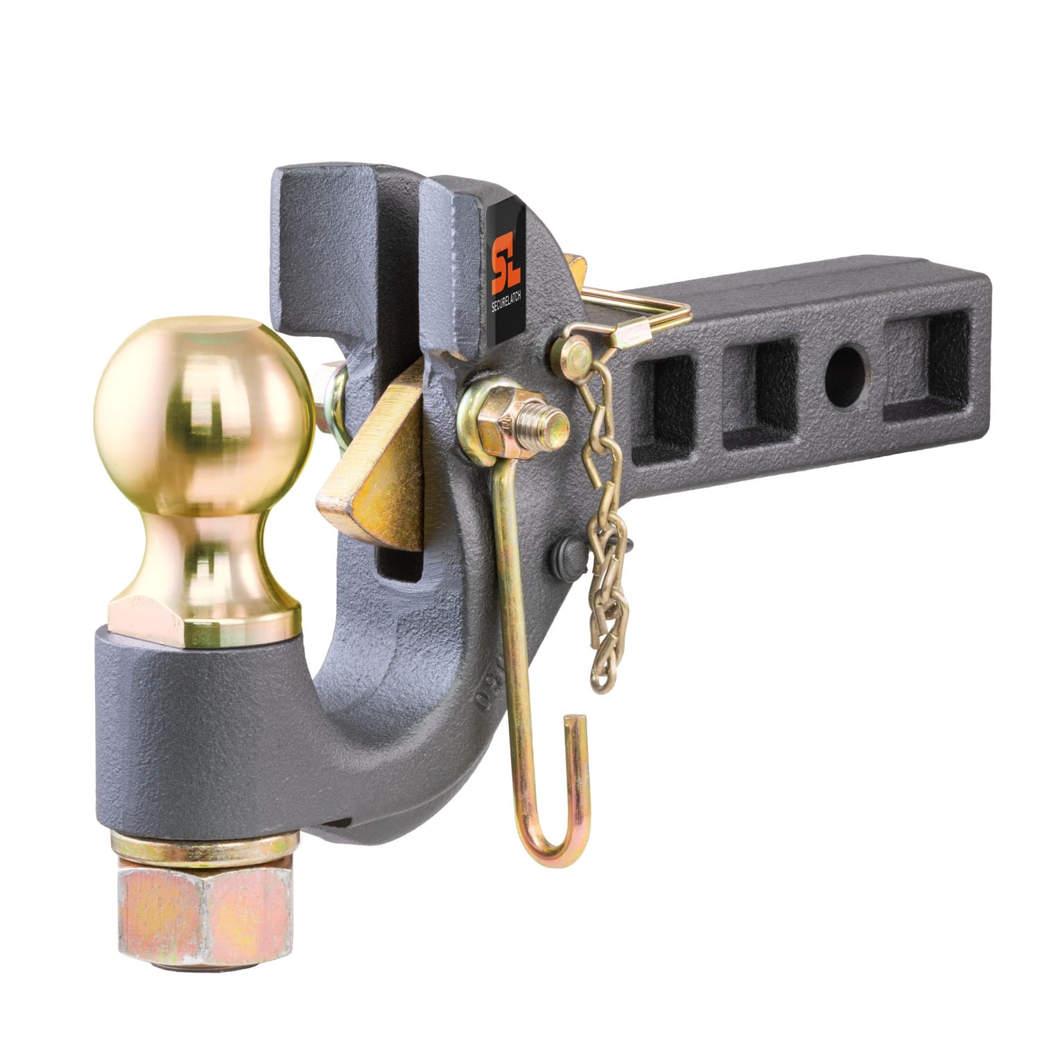 SecureLatch Receiver-Mount Ball/Pintle Hitch (2in. Shank; 2-5/16in. Ball; 14K)