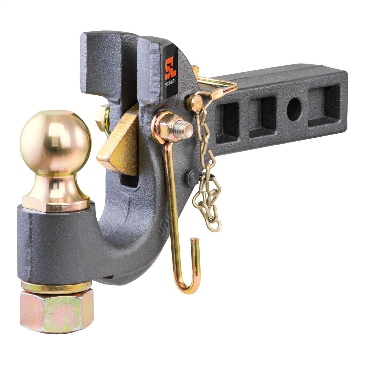 SecureLatch Receiver-Mount Ball/Pintle Hitch (2in. Shank; 2in. Ball; 14K)