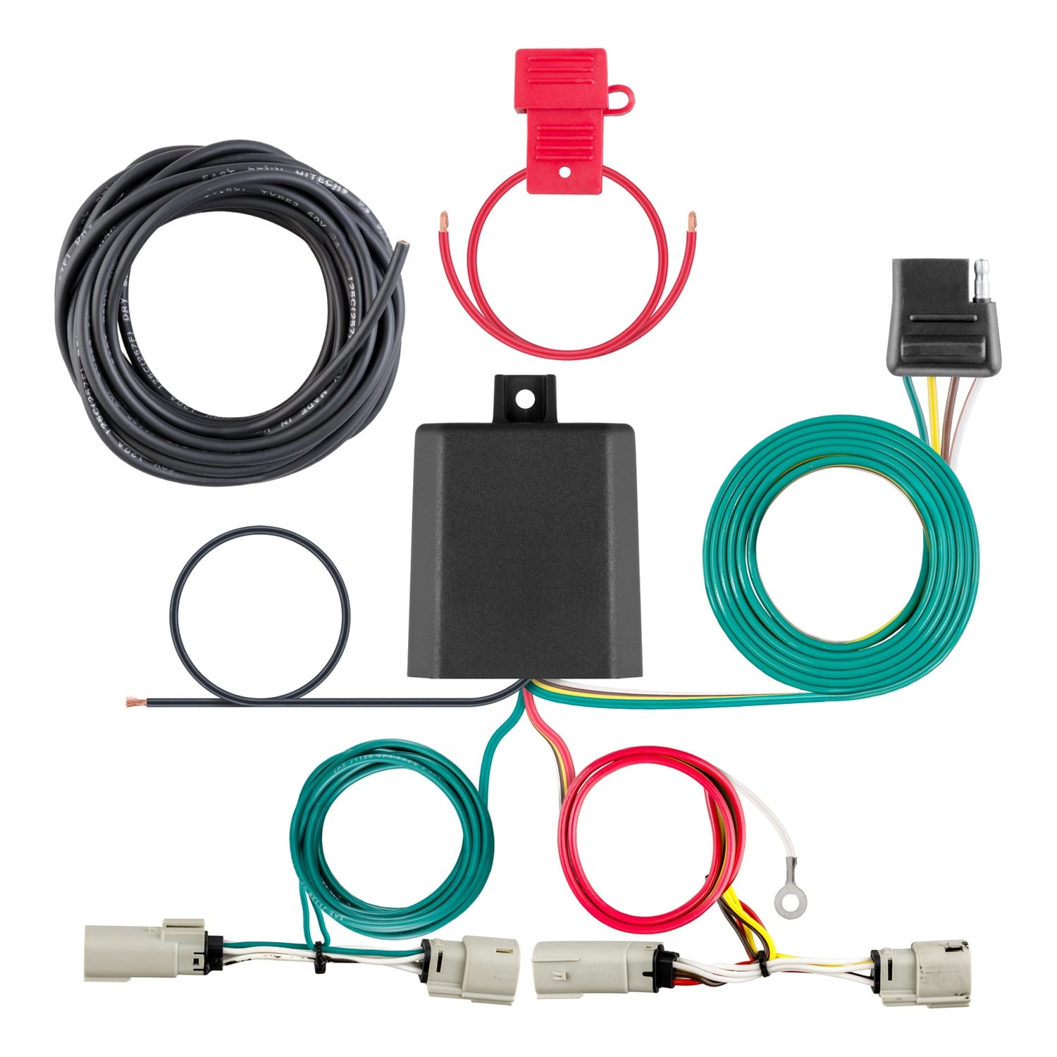 Custom Wiring Harness; 4-Way Flat Output; Select Ford Bronco with LEDs thumbnail 2
