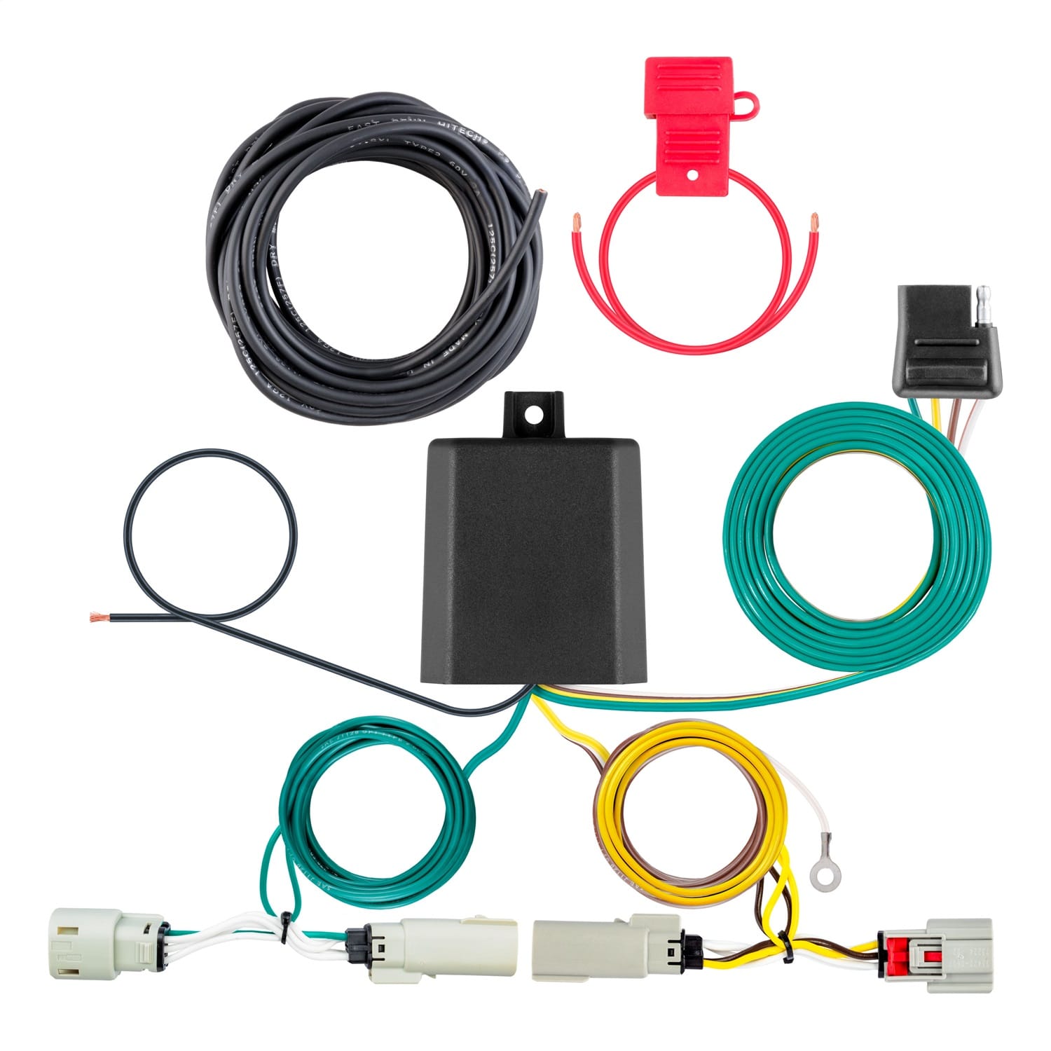 Custom Wiring Harness; 4-Way Flat Output; Select Ford Maverick