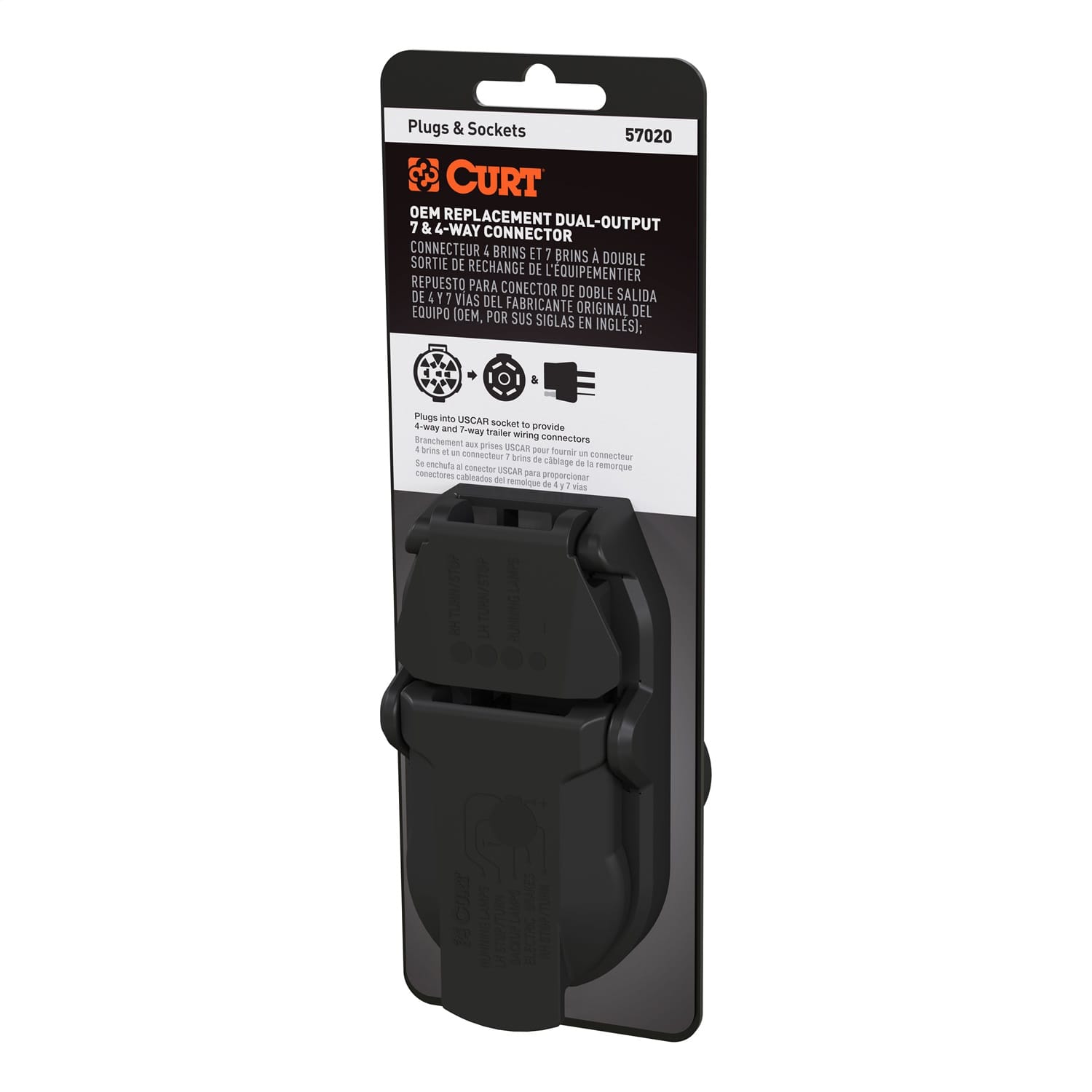 OEM Replacement Dual-Output 7/4-Way Connector (Plugs into Any USCAR)