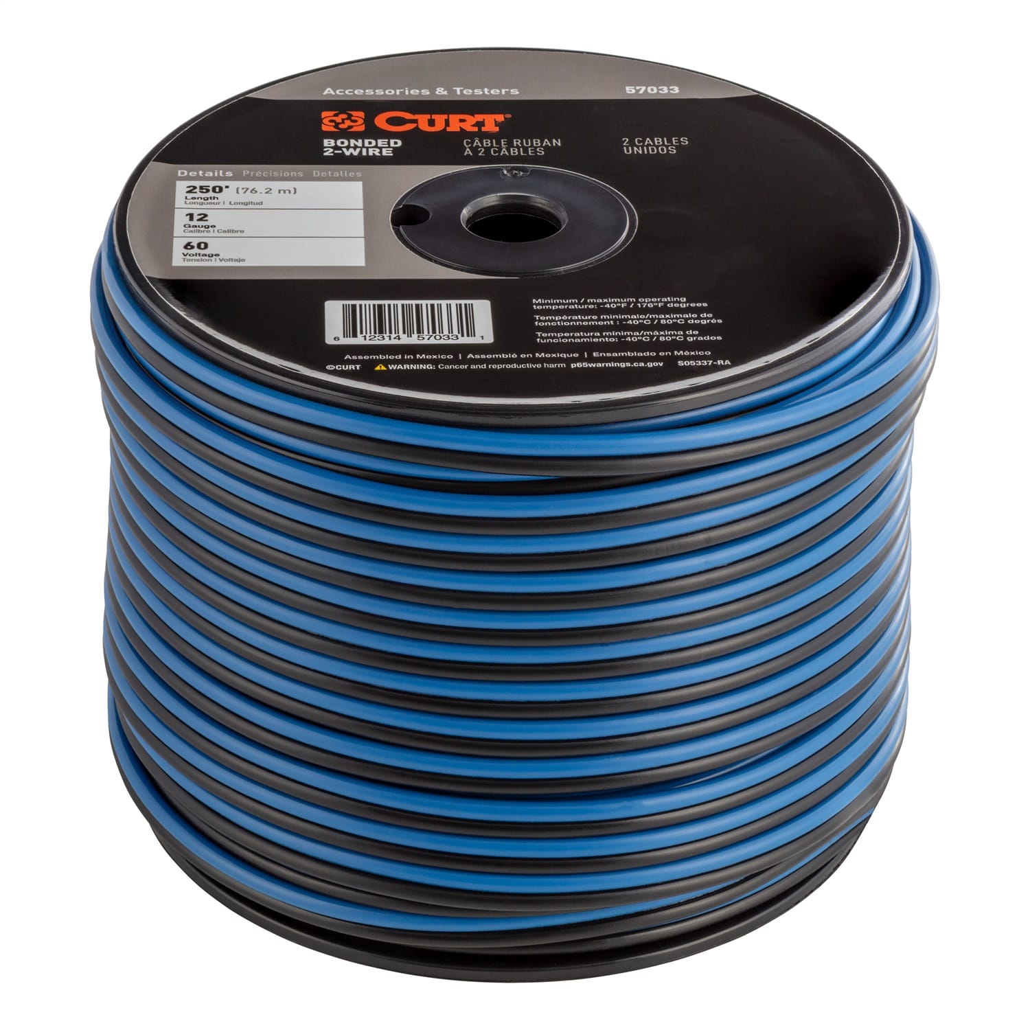 Automotive Primary Wire; 2-Bond Black; Blue 250ft. Spool thumbnail 2