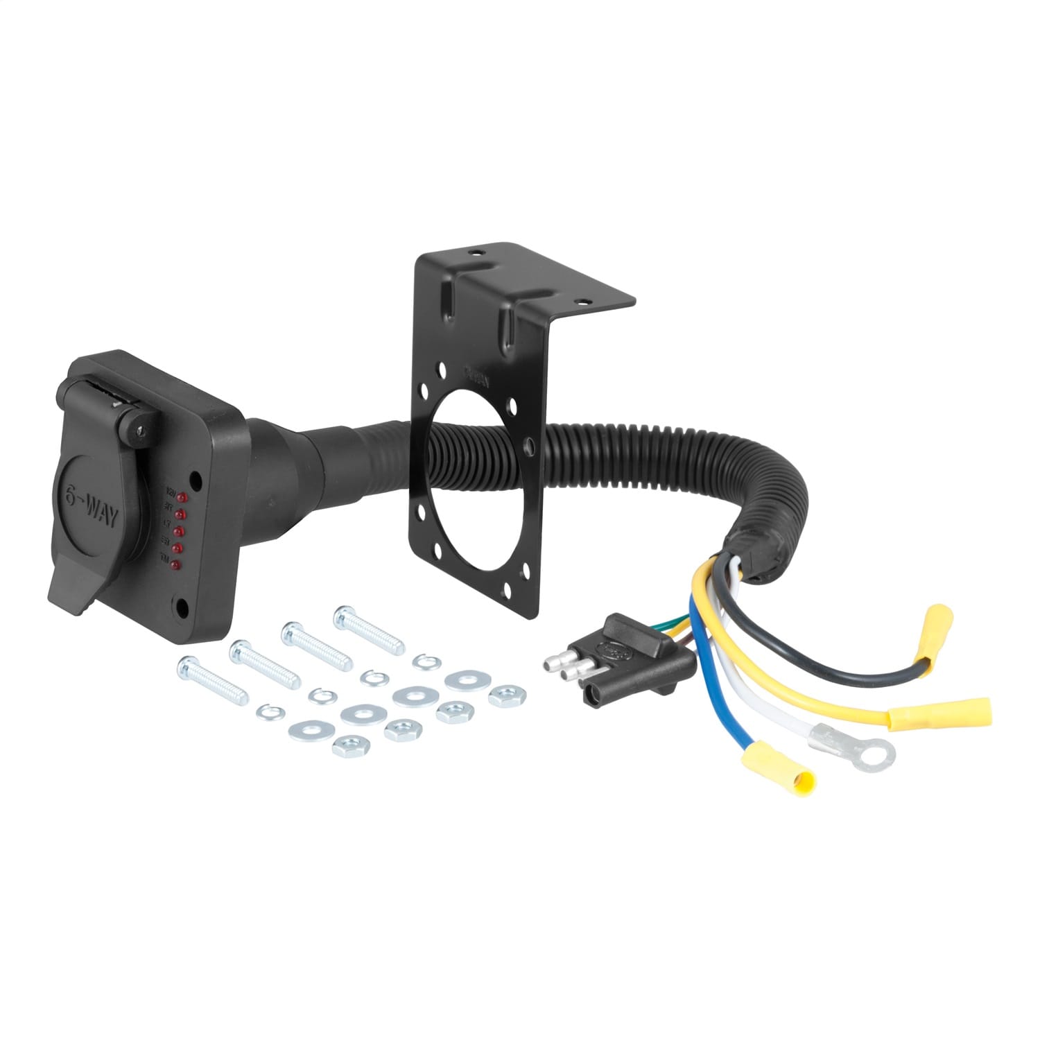 Electrical Adapter with Tester (4-Way Flat Vehicle to 6-Way Round Trailer) thumbnail 2