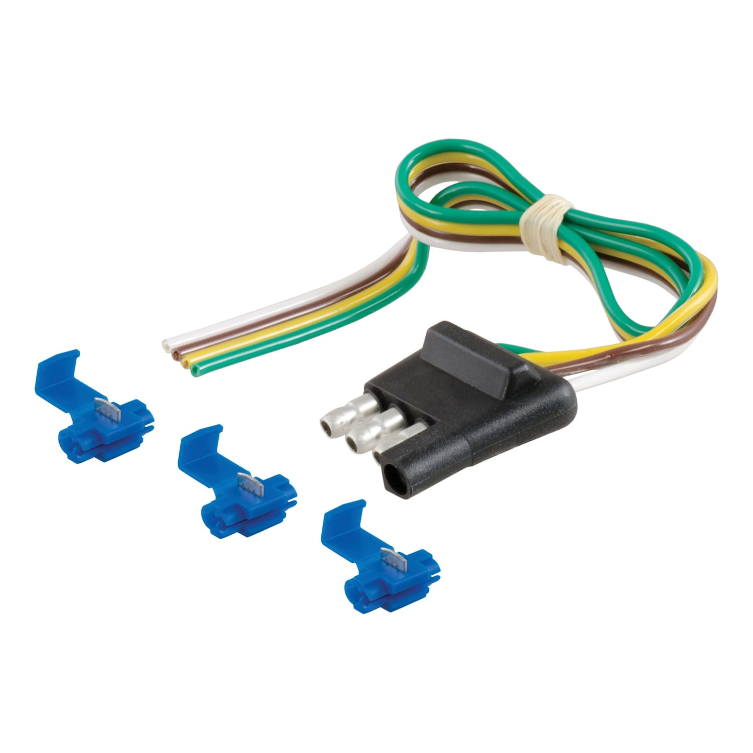4-Way Flat Connector Plug with 12in. Wires and Hardware (Trailer Side; Packaged) thumbnail 2