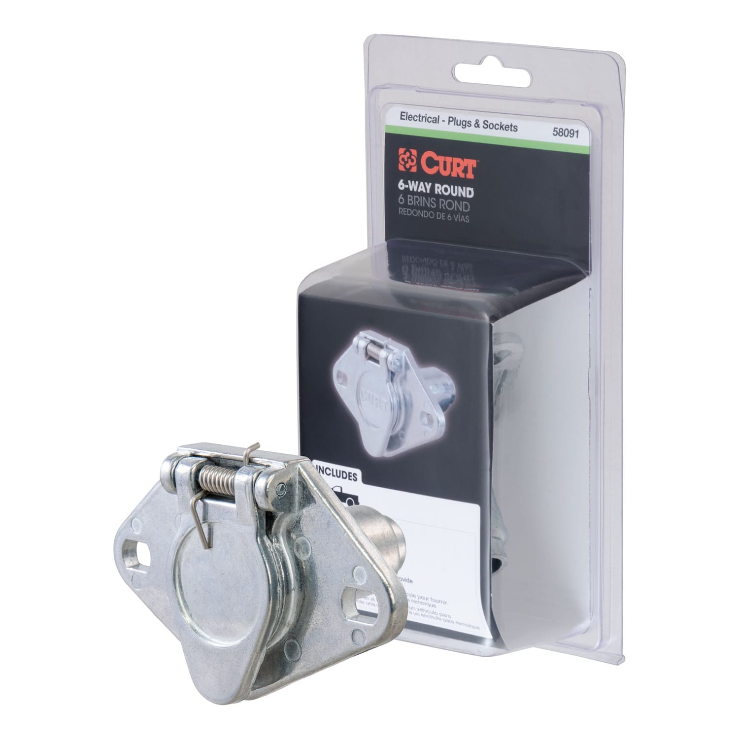 6-Way Round Connector Socket (Vehicle Side; Packaged) thumbnail 2