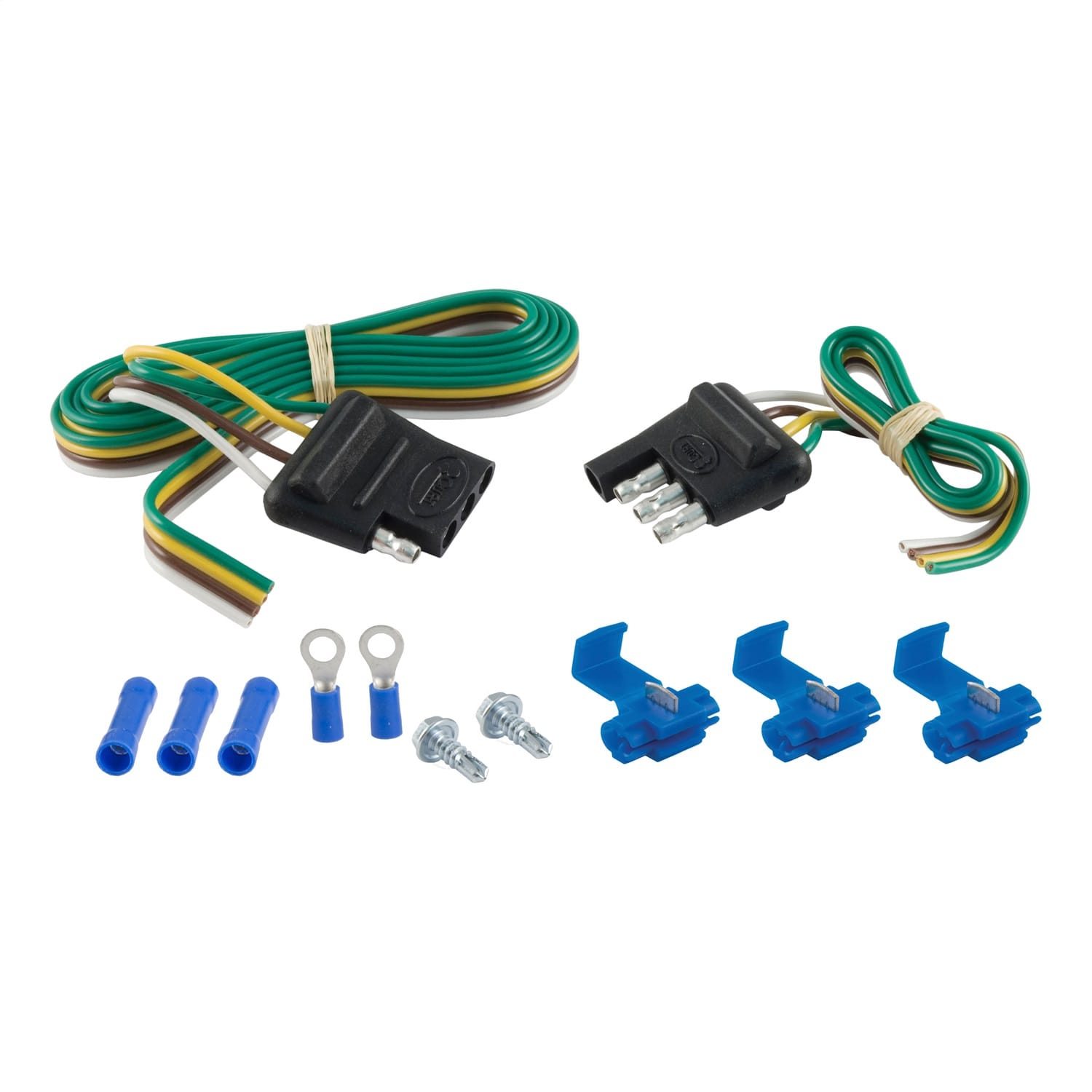 4-Way Flat Connector Plug/Socket with 12in./48in. Wires/Hardware (Packaged) thumbnail 2