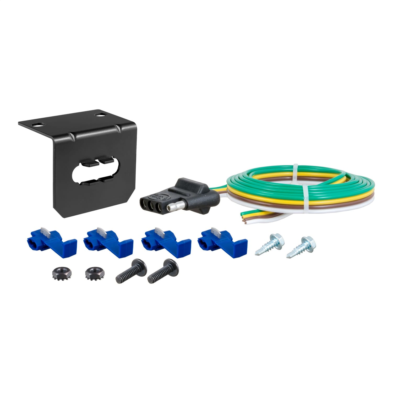 4-Way Flat Connector Socket with Hardware (Vehicle Side; Packaged) thumbnail 2