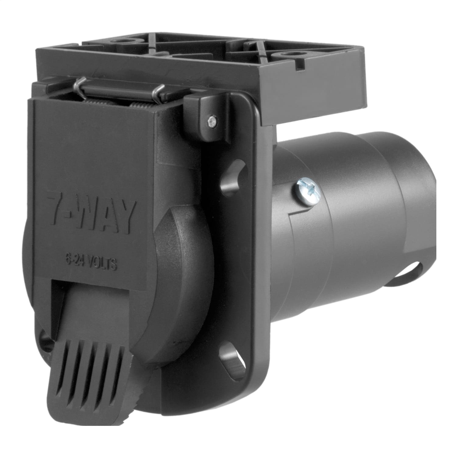 7-Way RV Blade Connector Socket with Integrated Bracket (Vehicle Side; Packaged) thumbnail 2
