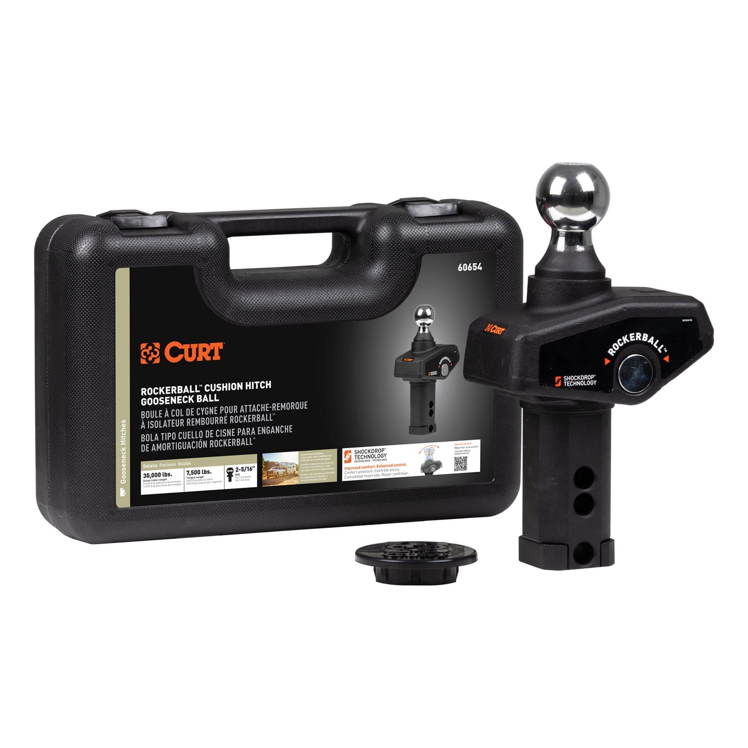 RockerBall 2-5/16in. Cushion Hitch Gooseneck Ball