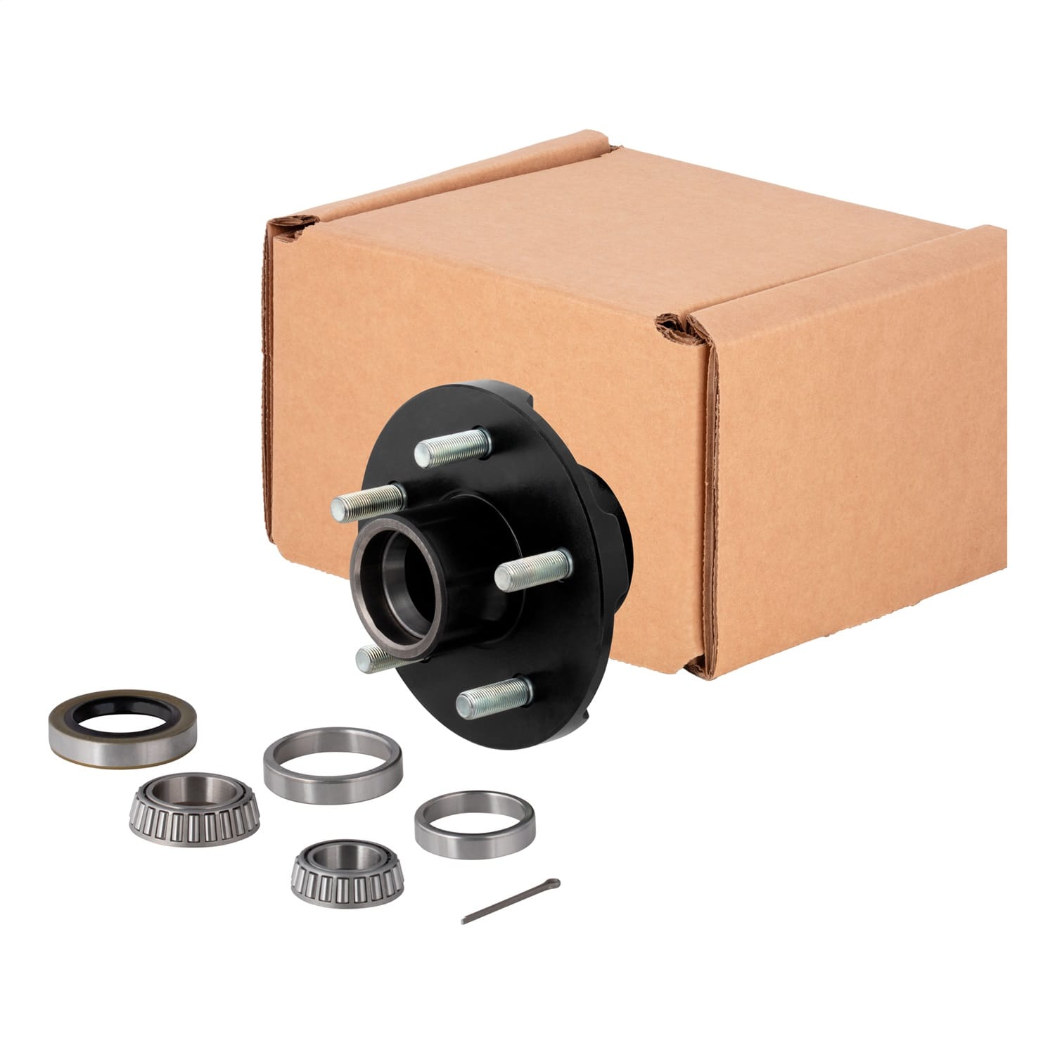 Idler Hub with Bearing Kit (Not Installed); 3;500-lb. Axles; 1/2in. Stud Size