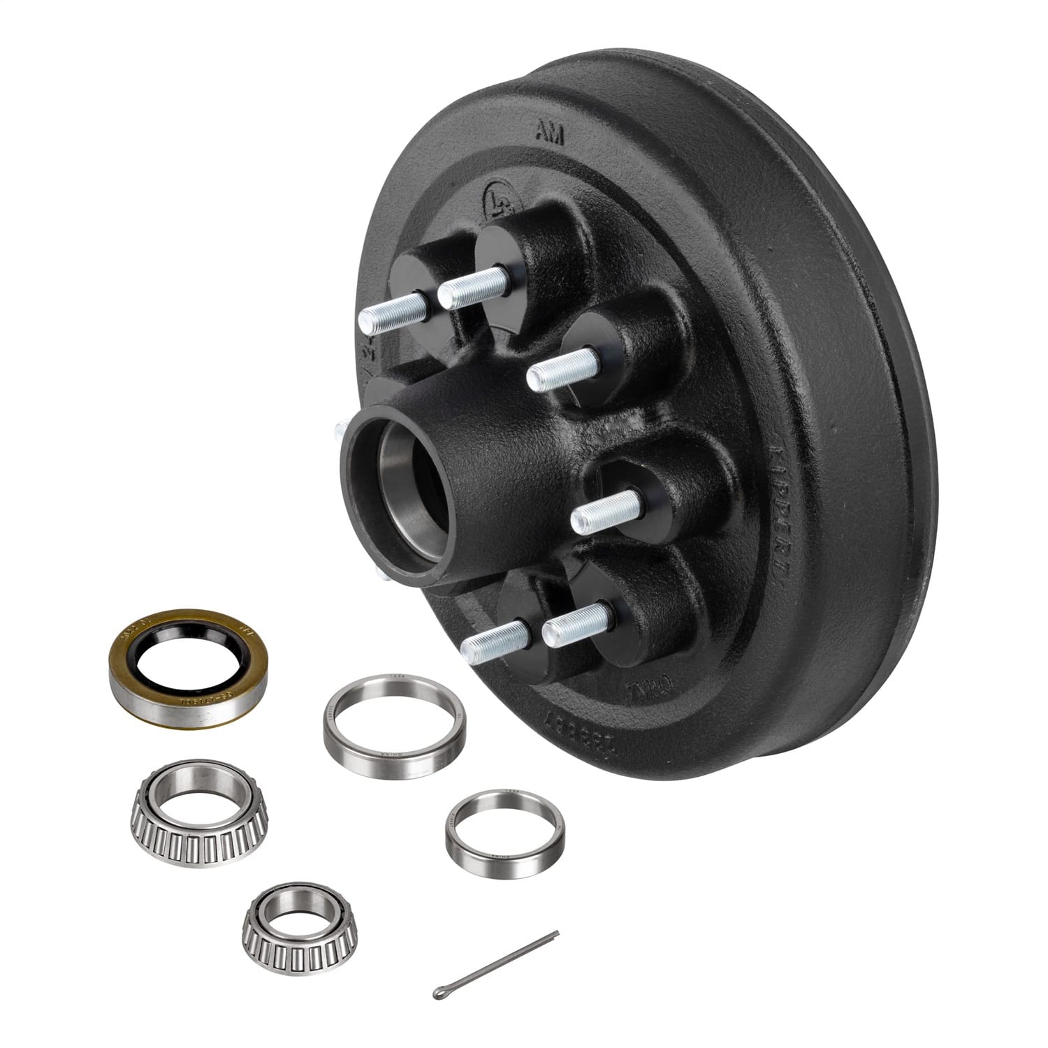 12in. Brake Hub with Bearing Kit; 7;000-lb. Axles; 8 on 6-1/2in. Bolt Pattern thumbnail 7