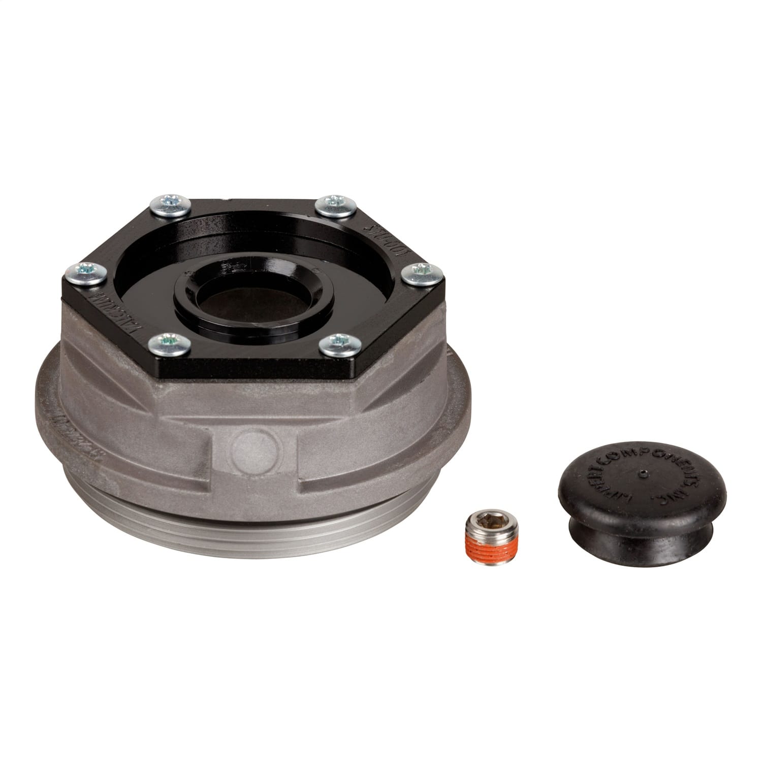 Threaded Dust Cap with Rubber Plug/O-Ring; 2-7/8in. Diameter; 8;000-lb. Axles
