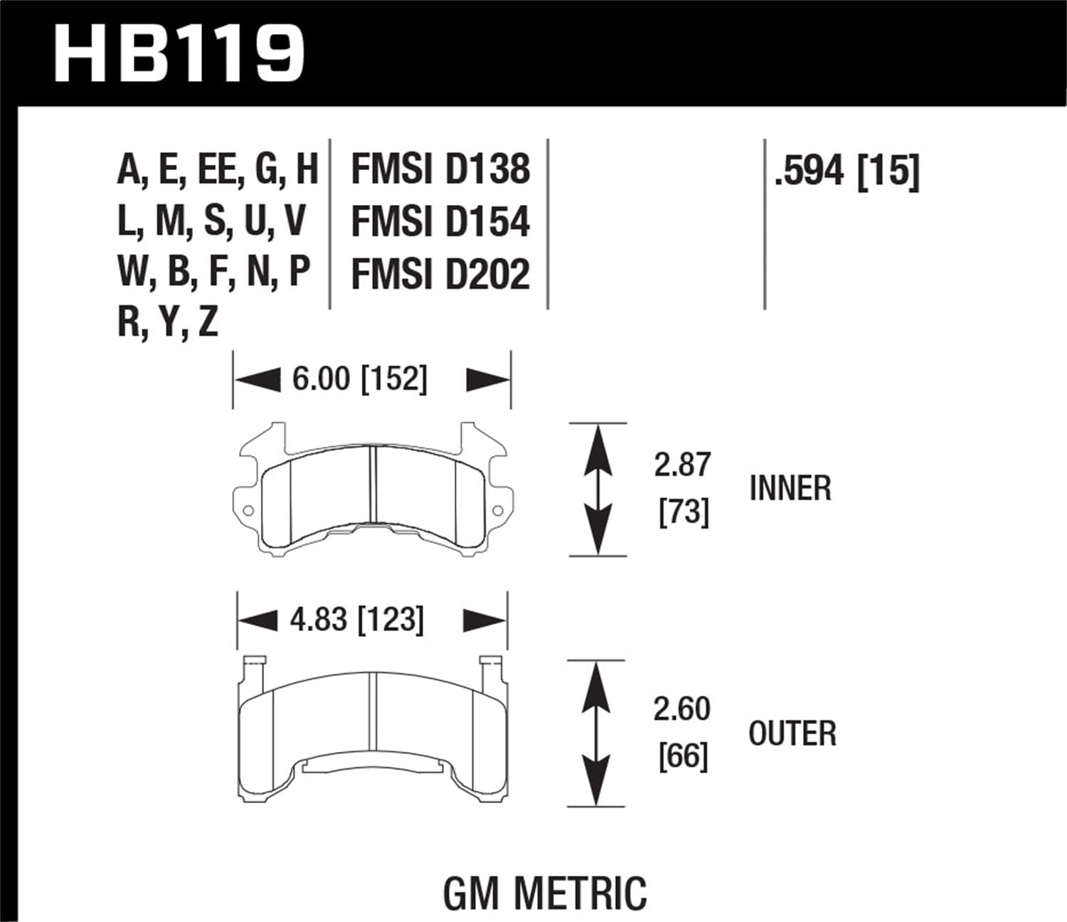 HPS 5.0 Disc Brake Pad