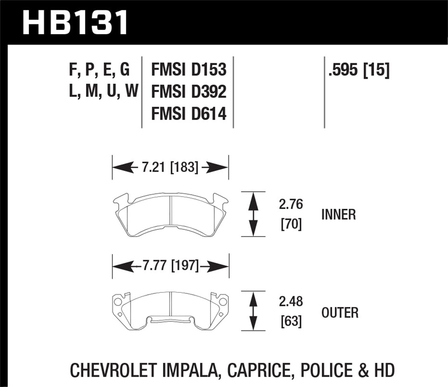 ER-1 Disc Brake Pad
