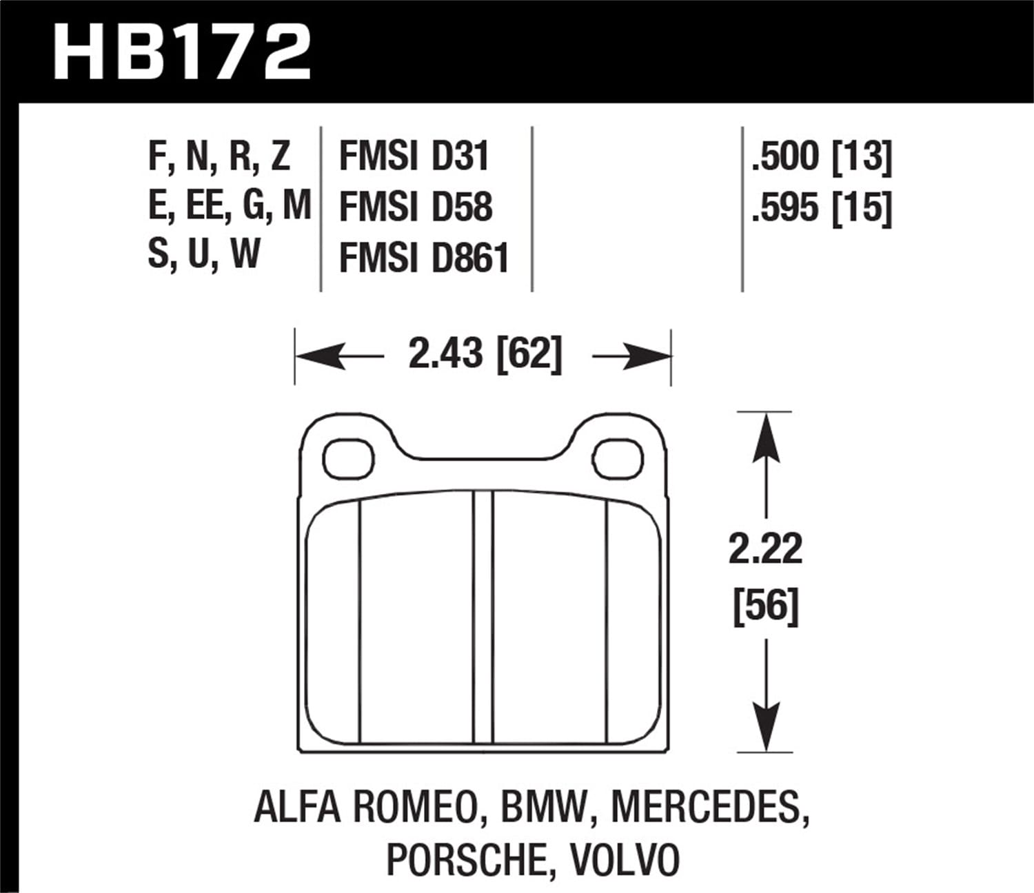 Blue 9012 Disc Brake Pad