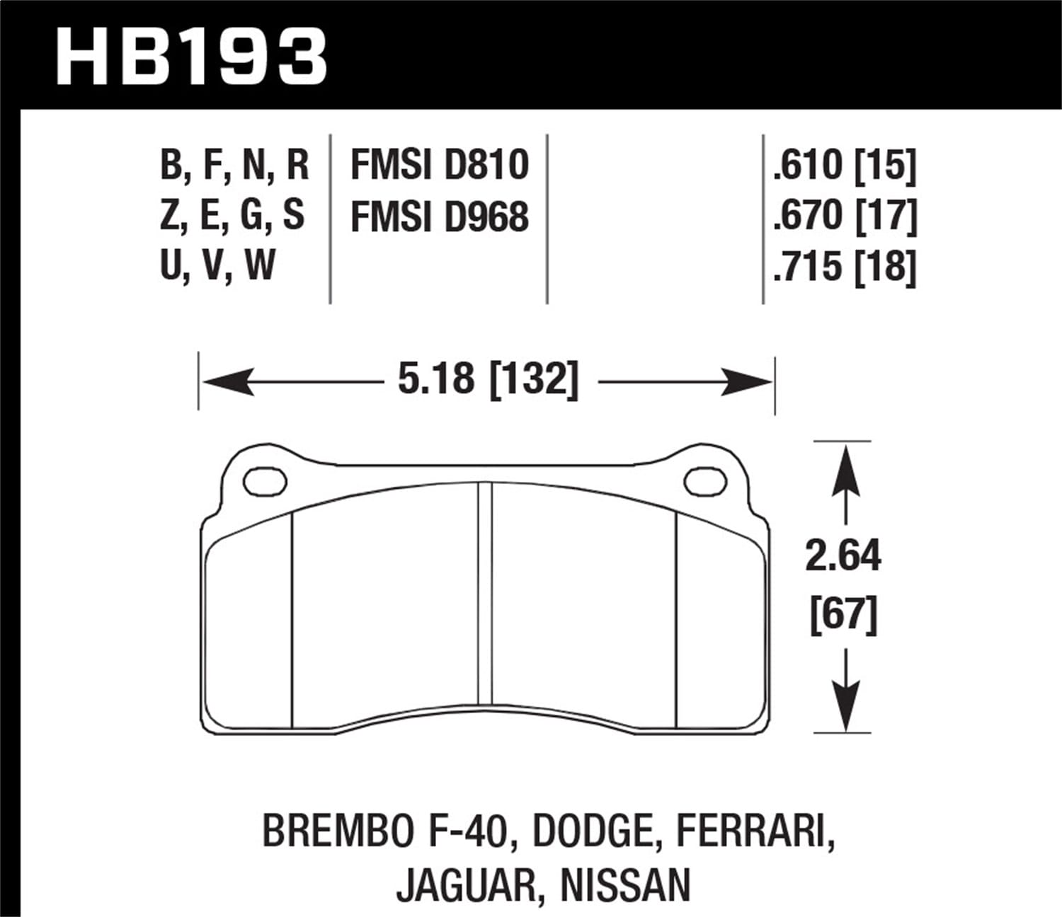 HPS 5.0 Disc Brake Pad