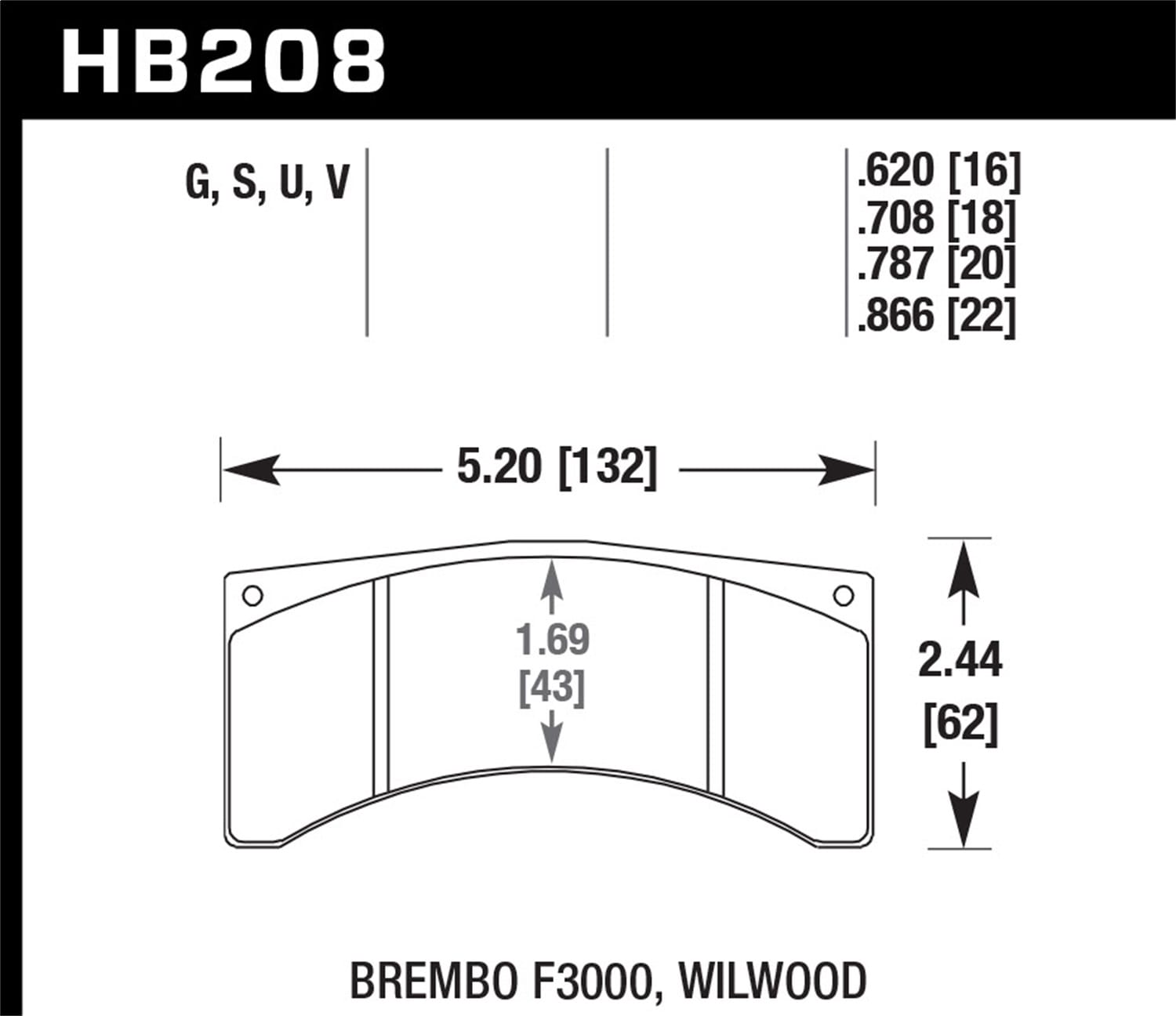DTC-60 Disc Brake Pad