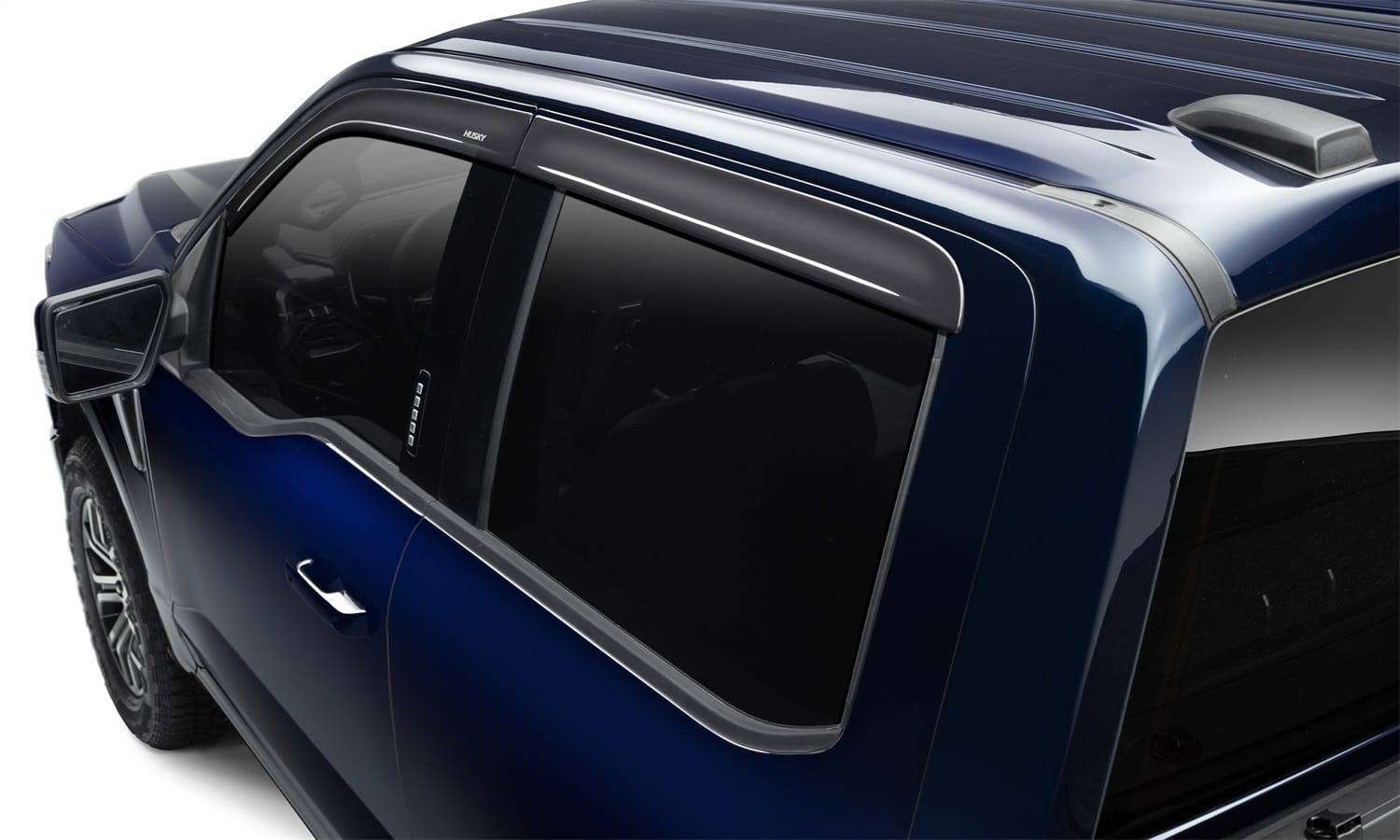 Low Profile Ventvisor Deflector; Smoke; Outside Mount; 4 pc.